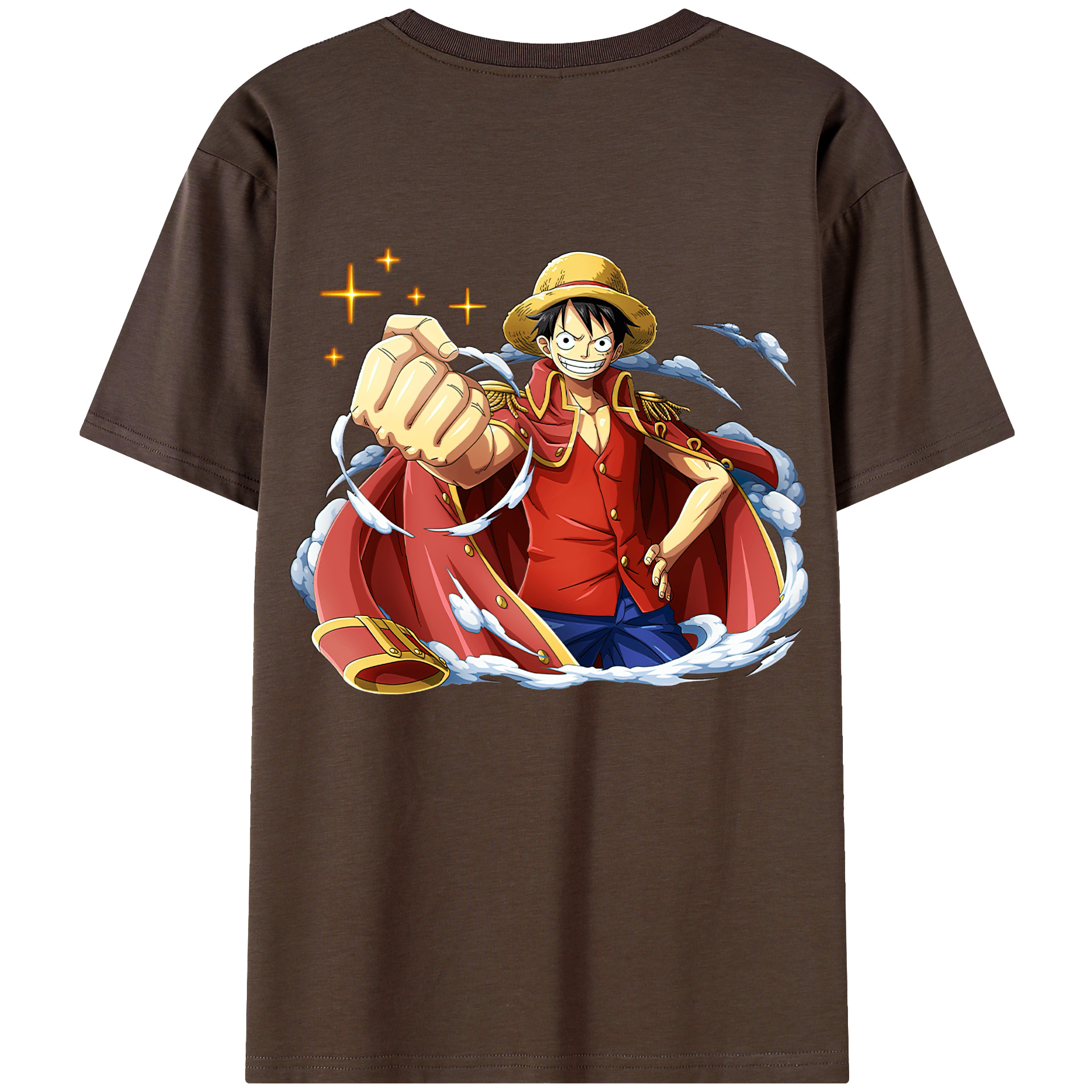 ワンピース モンキー・D・ルフィ ONE PIECE Monkey D. Luffy 綿100％半袖Tシャツ（背面プリント）