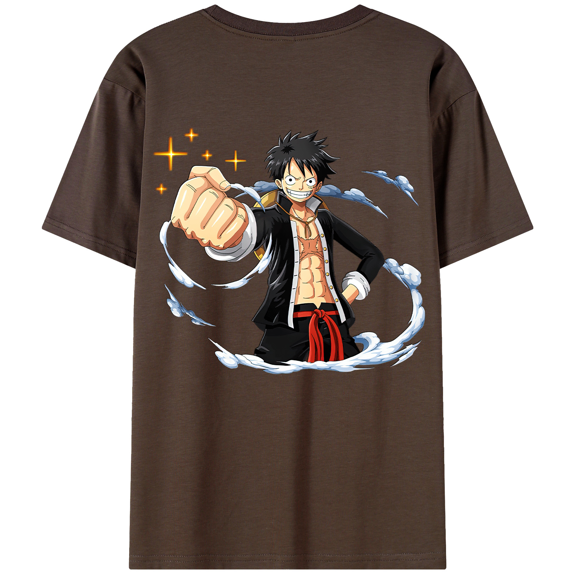 ワンピース モンキー・D・ルフィ ONE PIECE Monkey D. Luffy 綿100％半袖Tシャツ（背面プリント）