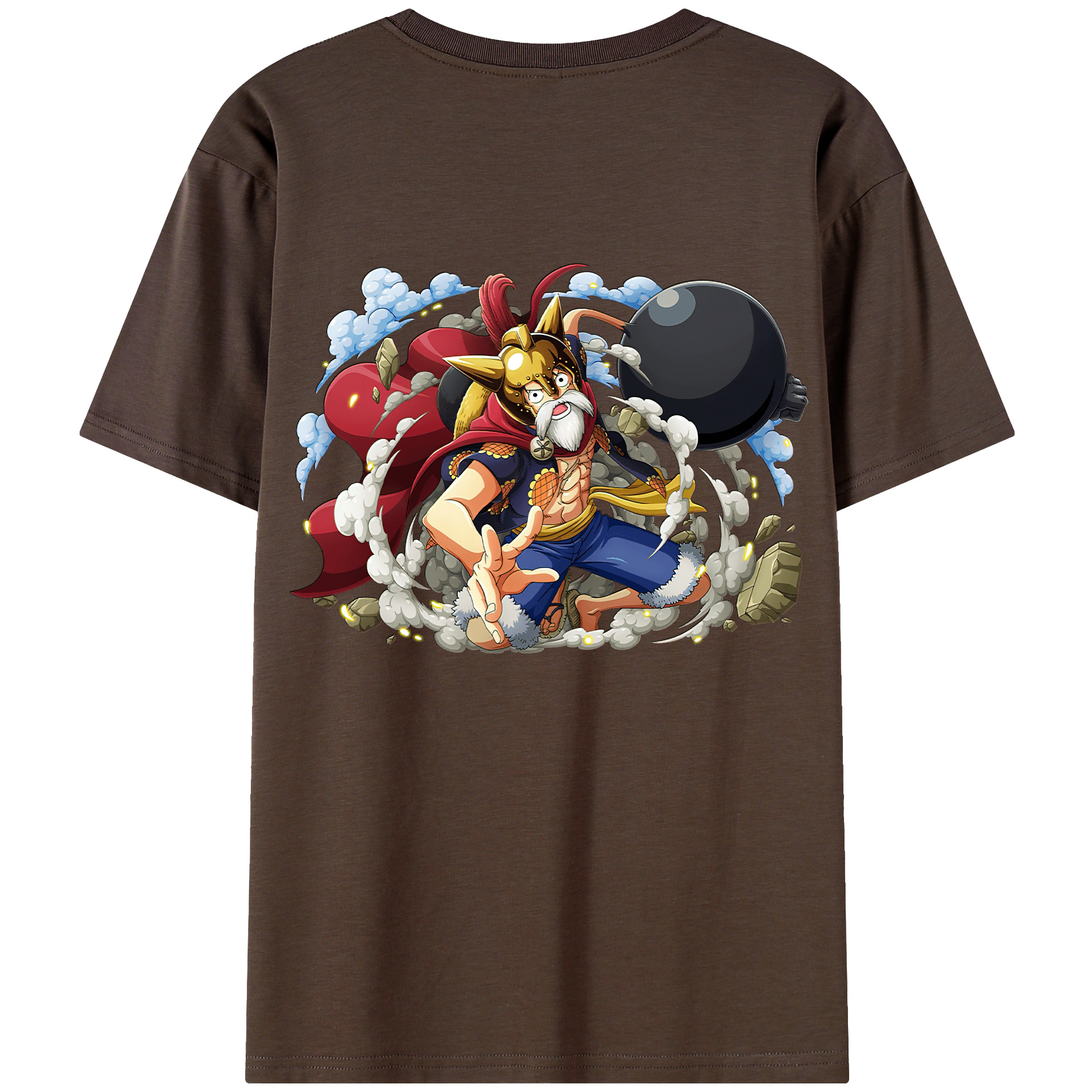 ワンピース モンキー・D・ルフィ ONE PIECE Monkey D. Luffy 綿100％半袖Tシャツ（背面プリント）