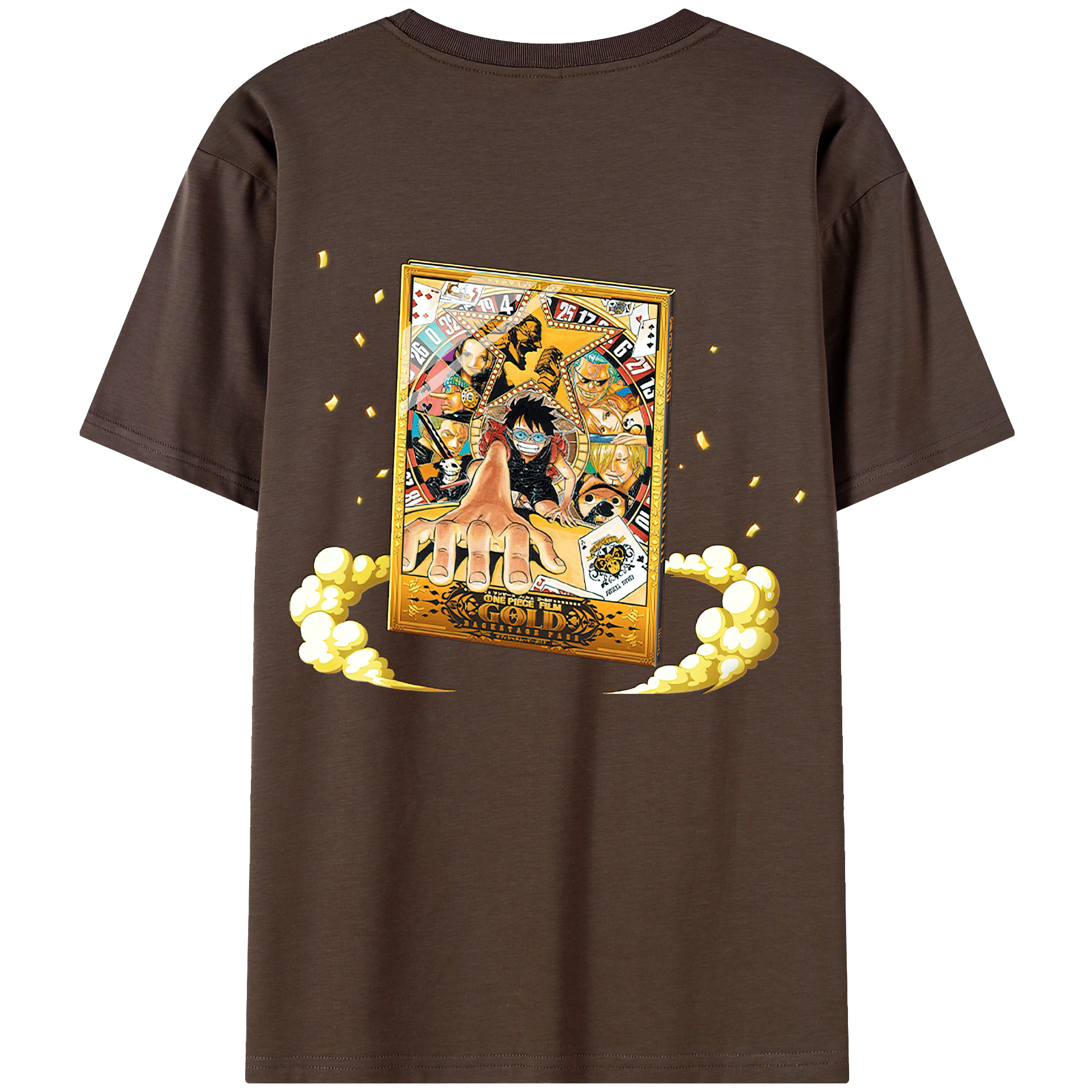 ワンピース モンキー・D・ルフィ ONE PIECE Monkey D. Luffy 綿100％半袖Tシャツ（背面プリント）