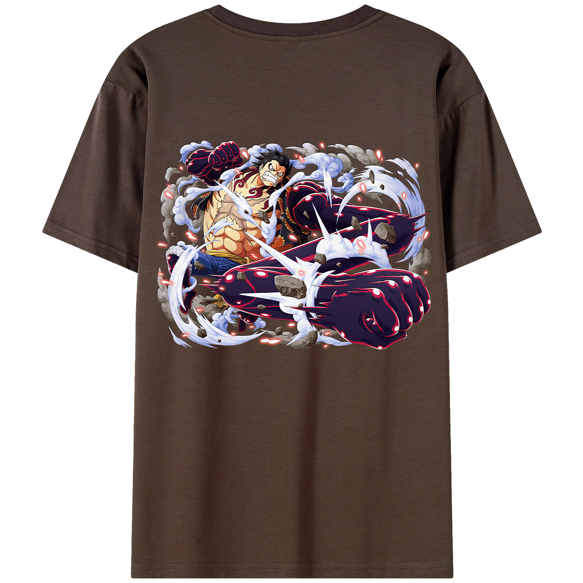 ワンピース モンキー・D・ルフィ ONE PIECE Monkey D. Luffy 綿100％半袖Tシャツ（背面プリント）
