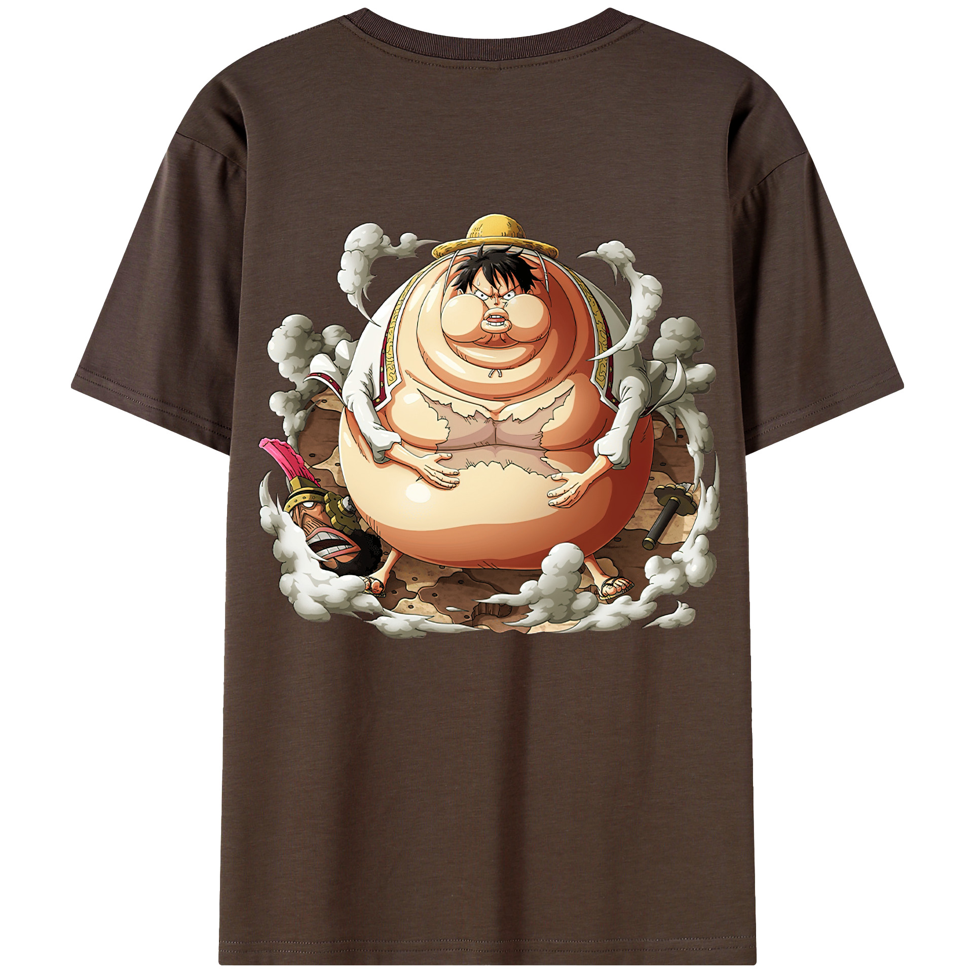 ワンピース モンキー・D・ルフィ ONE PIECE Monkey D. Luffy 綿100％半袖Tシャツ（背面プリント）
