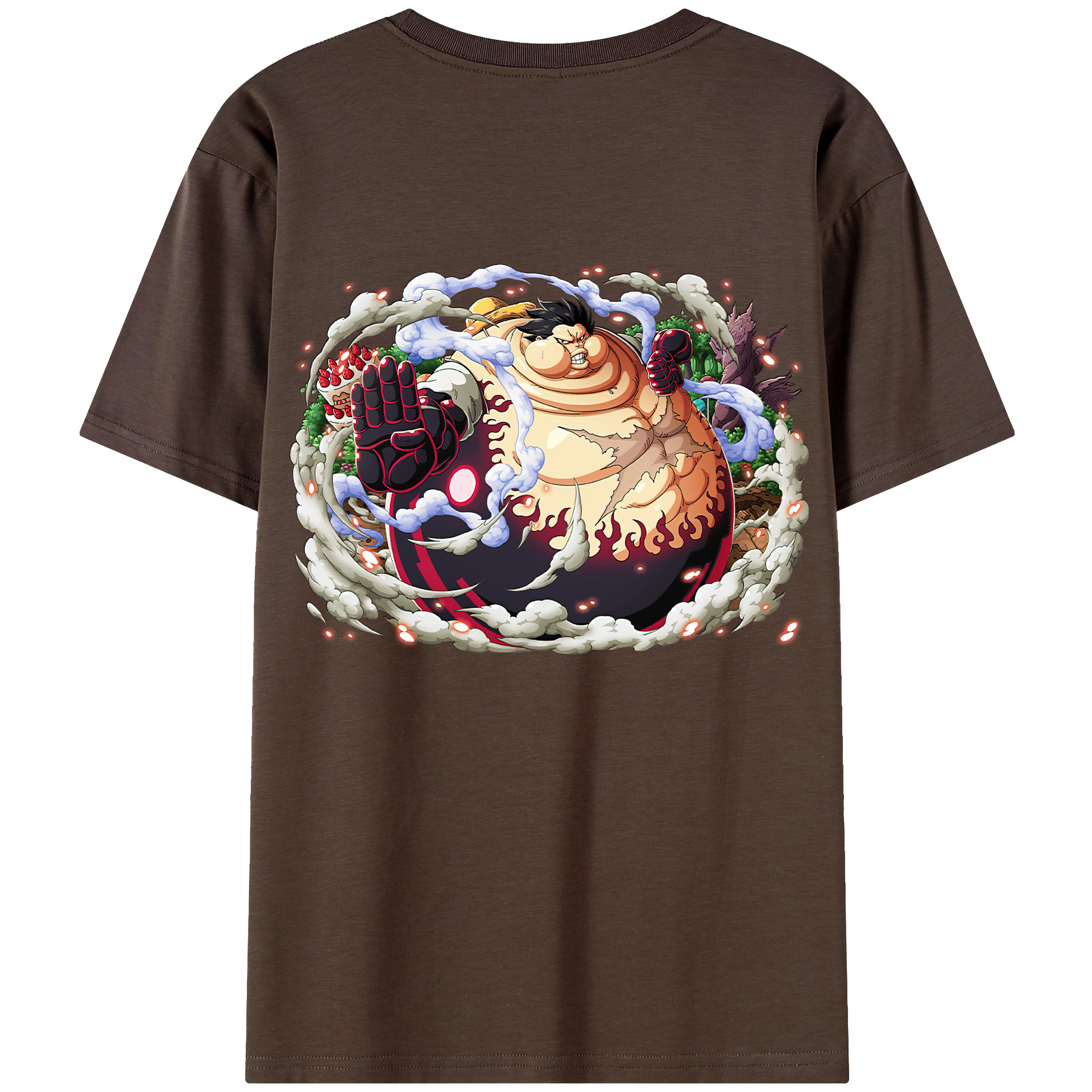 ワンピース モンキー・D・ルフィ ONE PIECE Monkey D. Luffy 綿100％半袖Tシャツ（背面プリント）