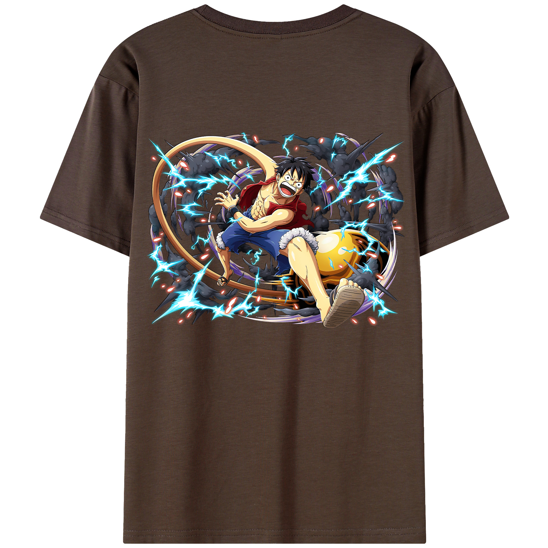ワンピース モンキー・D・ルフィ ONE PIECE Monkey D. Luffy 綿100％半袖Tシャツ（背面プリント）