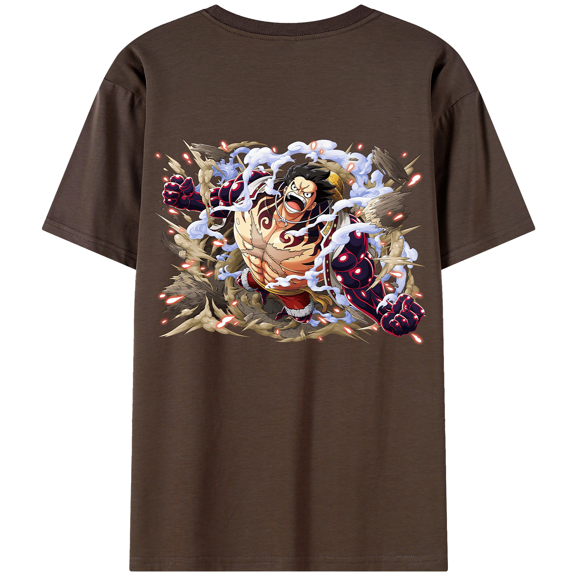 ワンピース モンキー・D・ルフィ ONE PIECE Monkey D. Luffy 綿100％半袖Tシャツ（背面プリント）