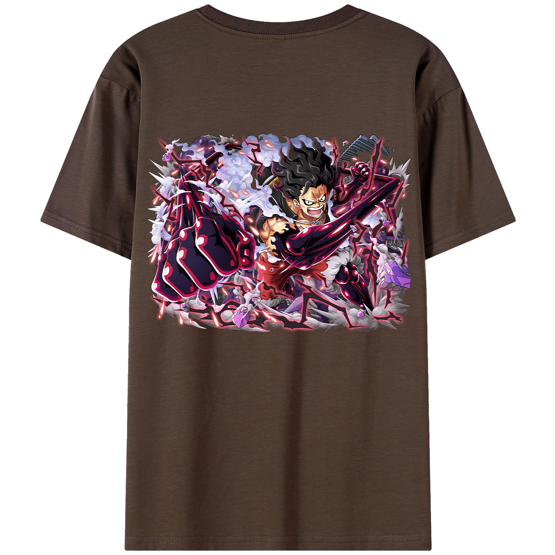 ワンピース モンキー・D・ルフィ ONE PIECE Monkey D. Luffy 綿100％半袖Tシャツ（背面プリント）