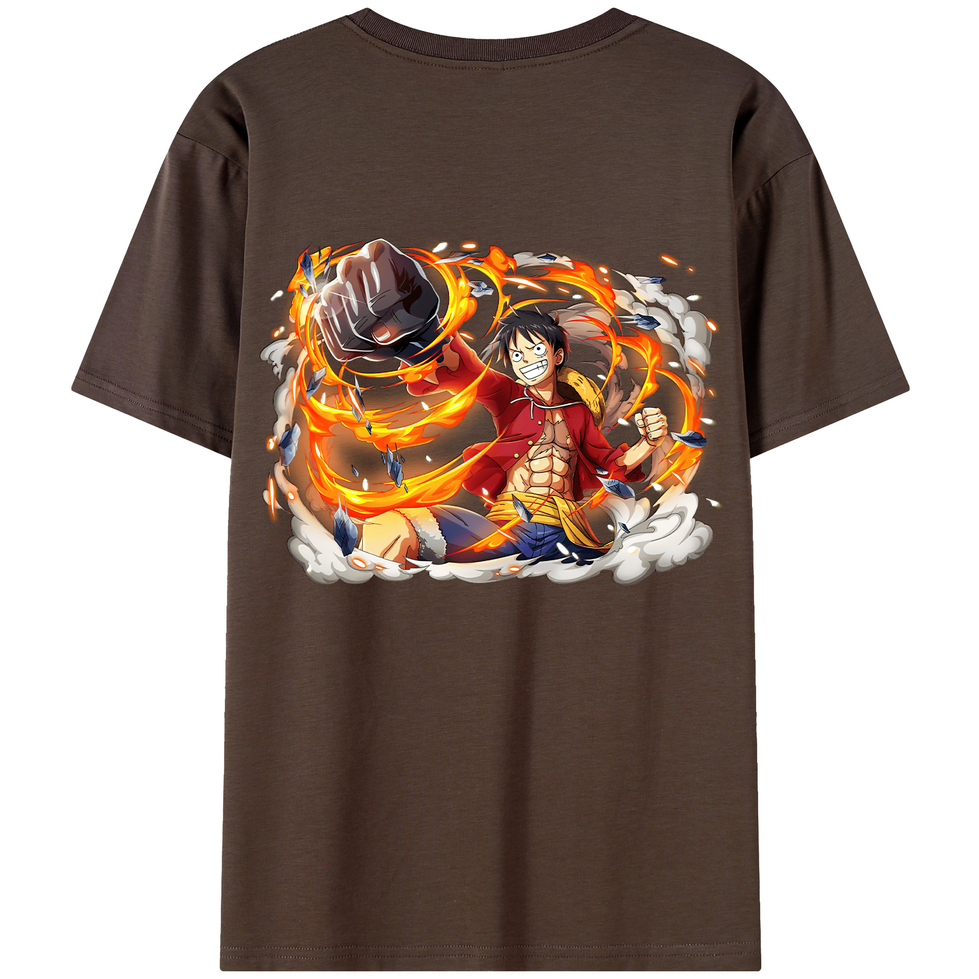 ワンピース モンキー・D・ルフィ ONE PIECE Monkey D. Luffy 綿100％半袖Tシャツ（背面プリント）