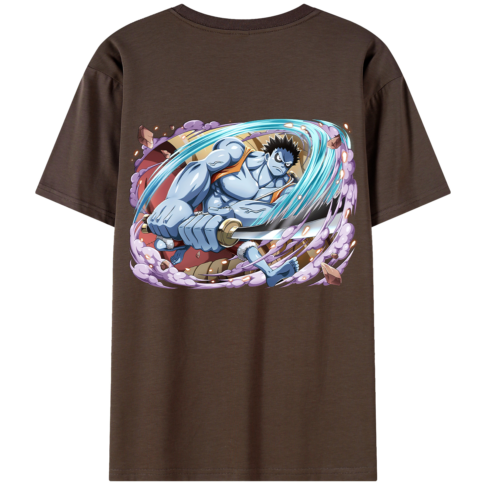 ワンピース モンキー・D・ルフィ ONE PIECE Monkey D. Luffy 綿100％半袖Tシャツ（背面プリント）