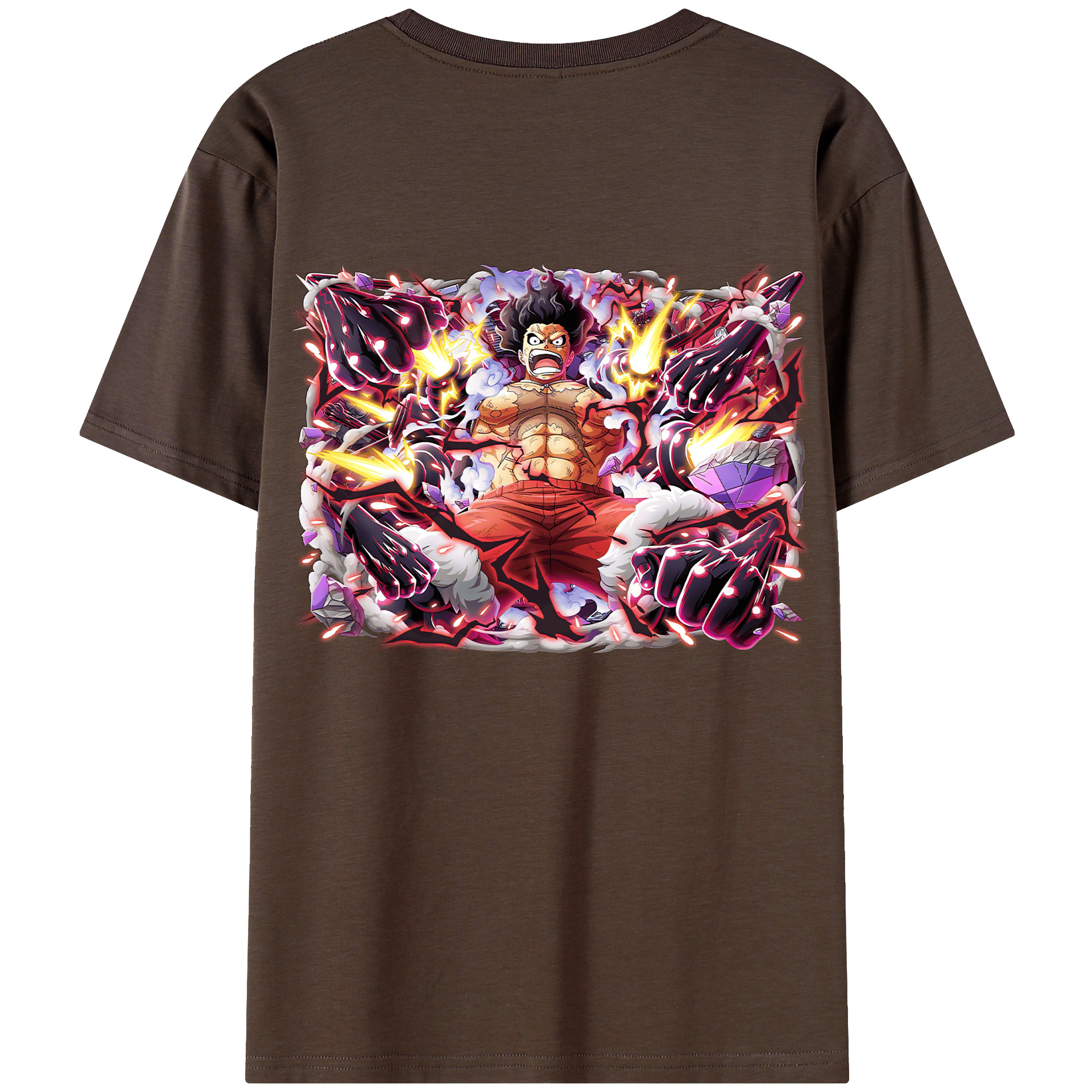 ワンピース モンキー・D・ルフィ ONE PIECE Monkey D. Luffy 綿100％半袖Tシャツ（背面プリント）