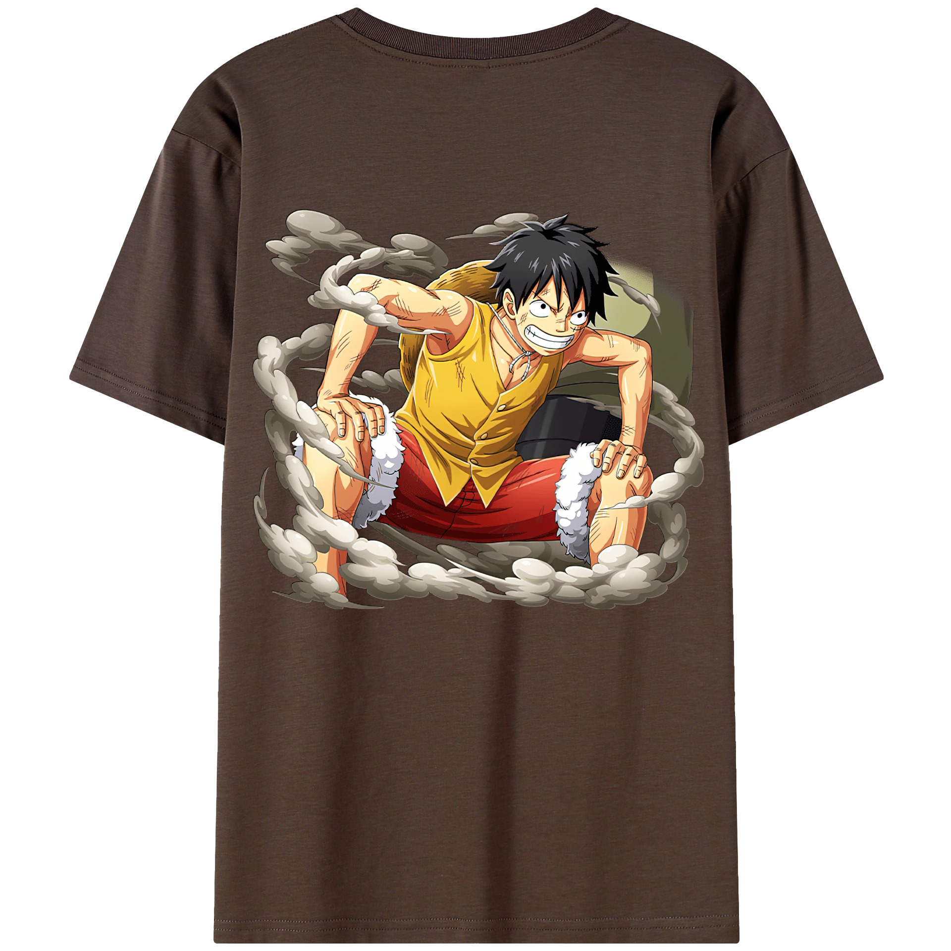 ワンピース モンキー・D・ルフィ ONE PIECE Monkey D. Luffy 綿100％半袖Tシャツ（背面プリント）