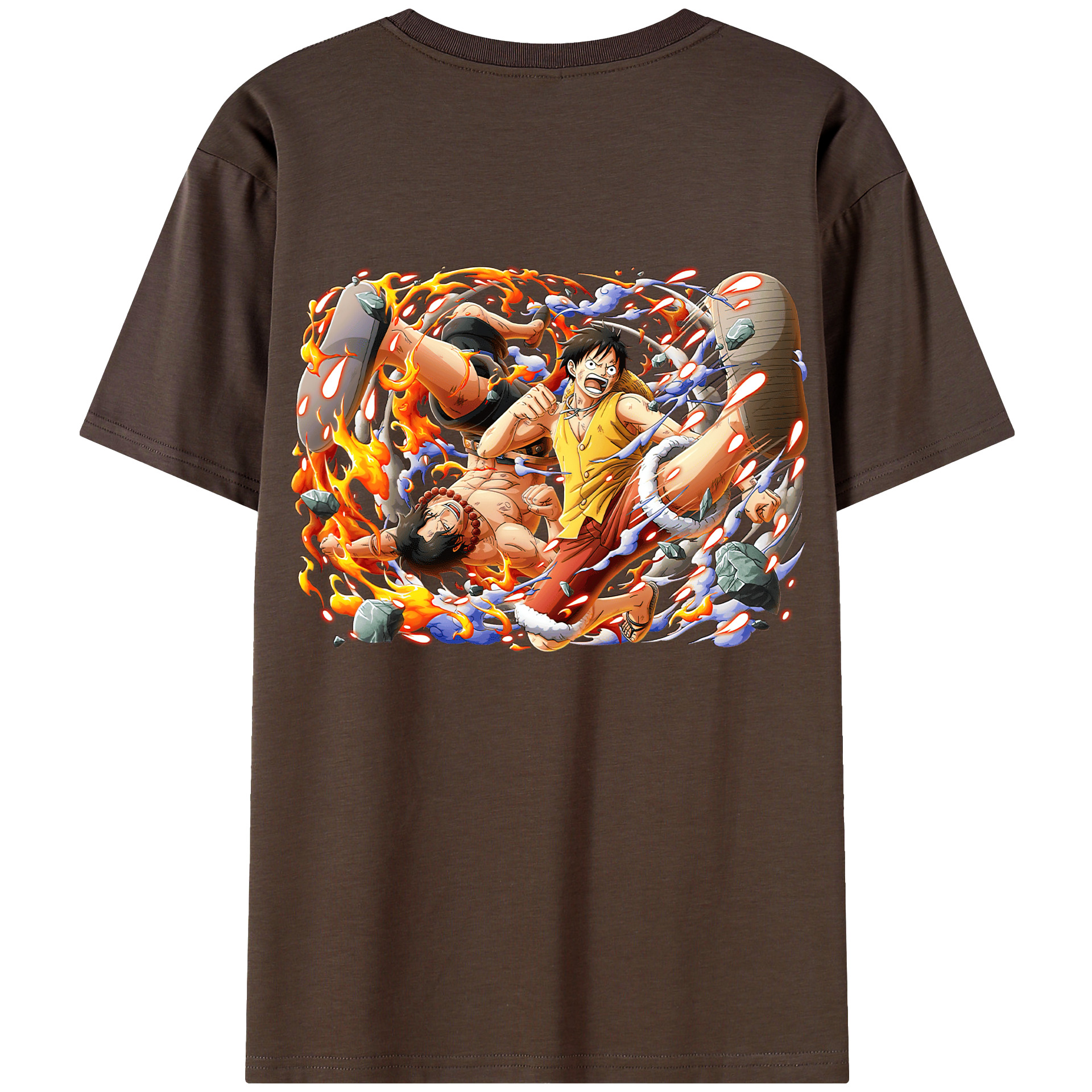 ワンピース モンキー・D・ルフィ ONE PIECE Monkey D. Luffy 綿100％半袖Tシャツ（背面プリント）