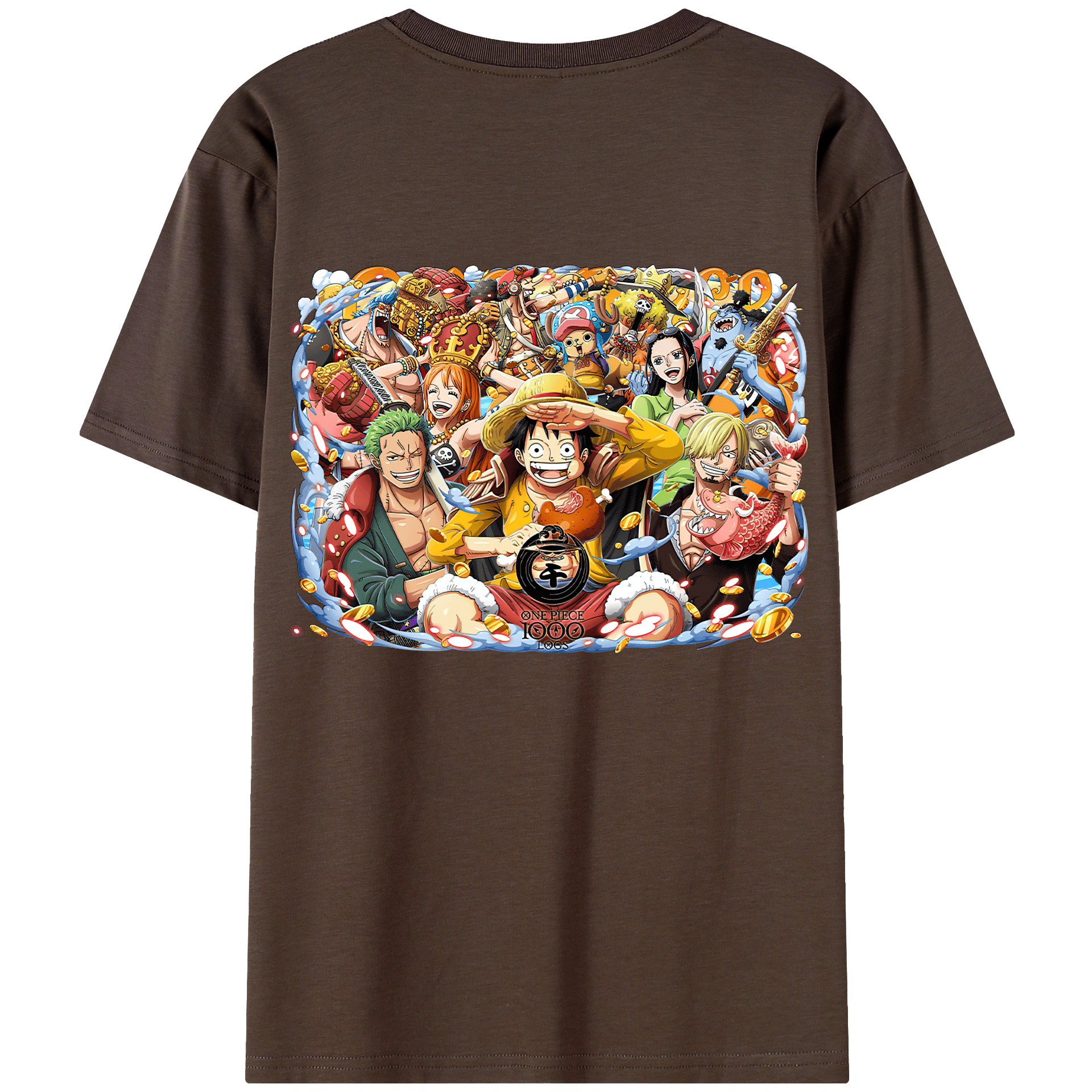 ワンピース モンキー・D・ルフィ ONE PIECE Monkey D. Luffy 綿100％半袖Tシャツ（背面プリント）