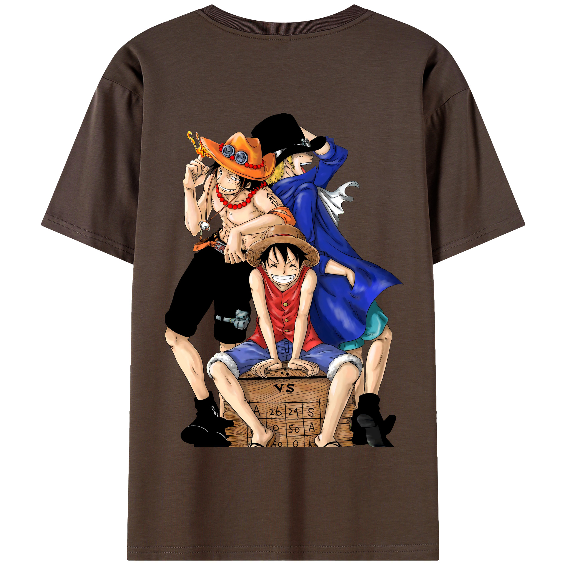 ワンピース モンキー・D・ルフィ ONE PIECE Monkey D. Luffy 綿100％半袖Tシャツ（背面プリント）