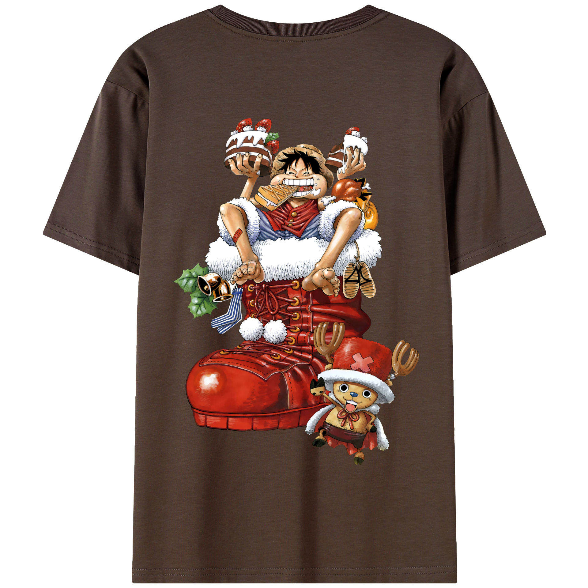 ワンピース モンキー・D・ルフィ ONE PIECE Monkey D. Luffy 綿100％半袖Tシャツ（背面プリント）