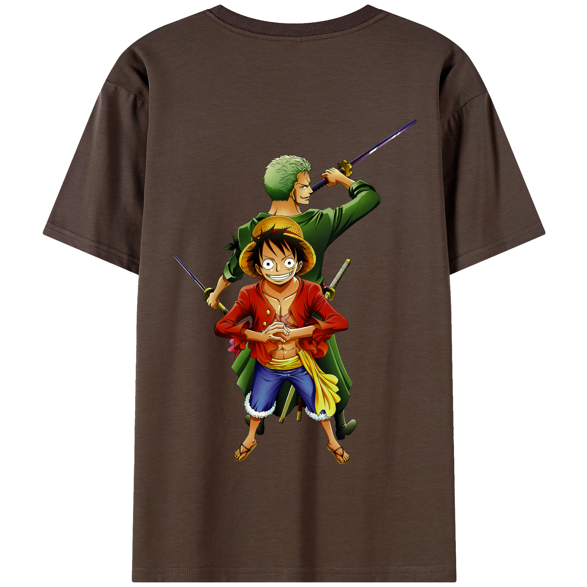 ワンピース モンキー・D・ルフィ ONE PIECE Monkey D. Luffy 綿100％半袖Tシャツ（背面プリント）