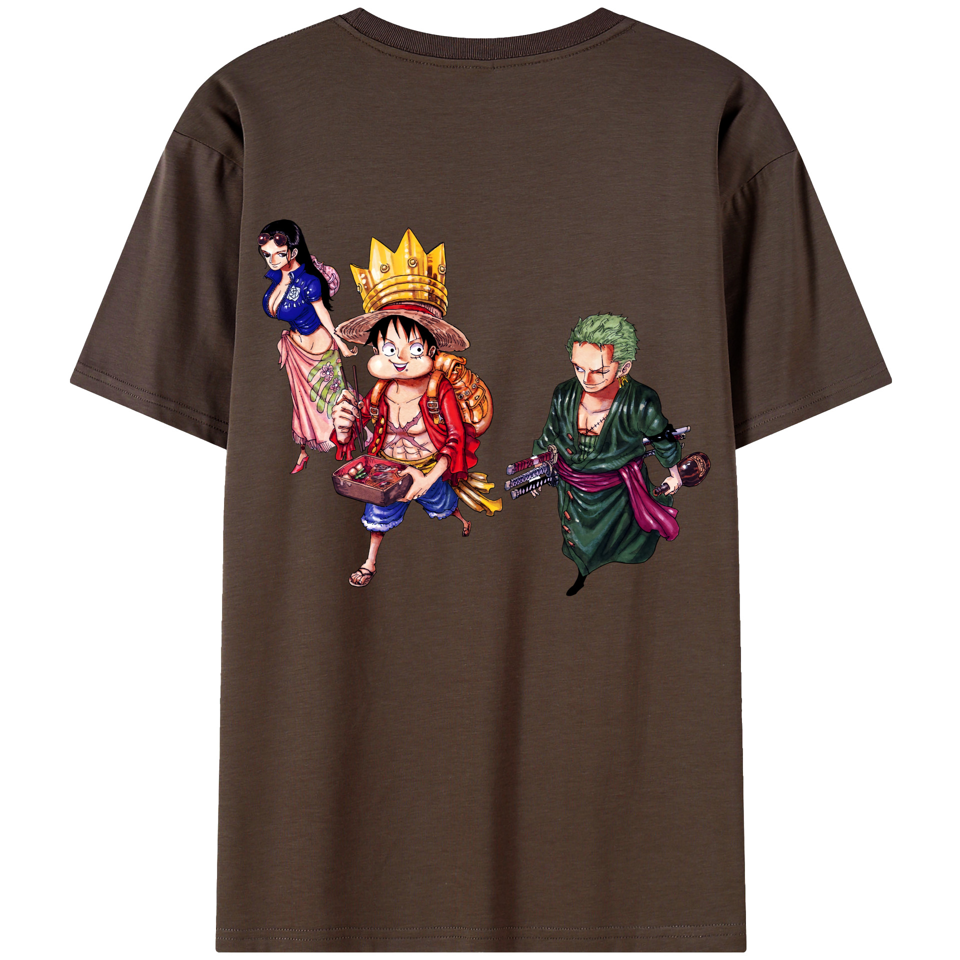 ワンピース モンキー・D・ルフィ ONE PIECE Monkey D. Luffy 綿100％半袖Tシャツ（背面プリント）