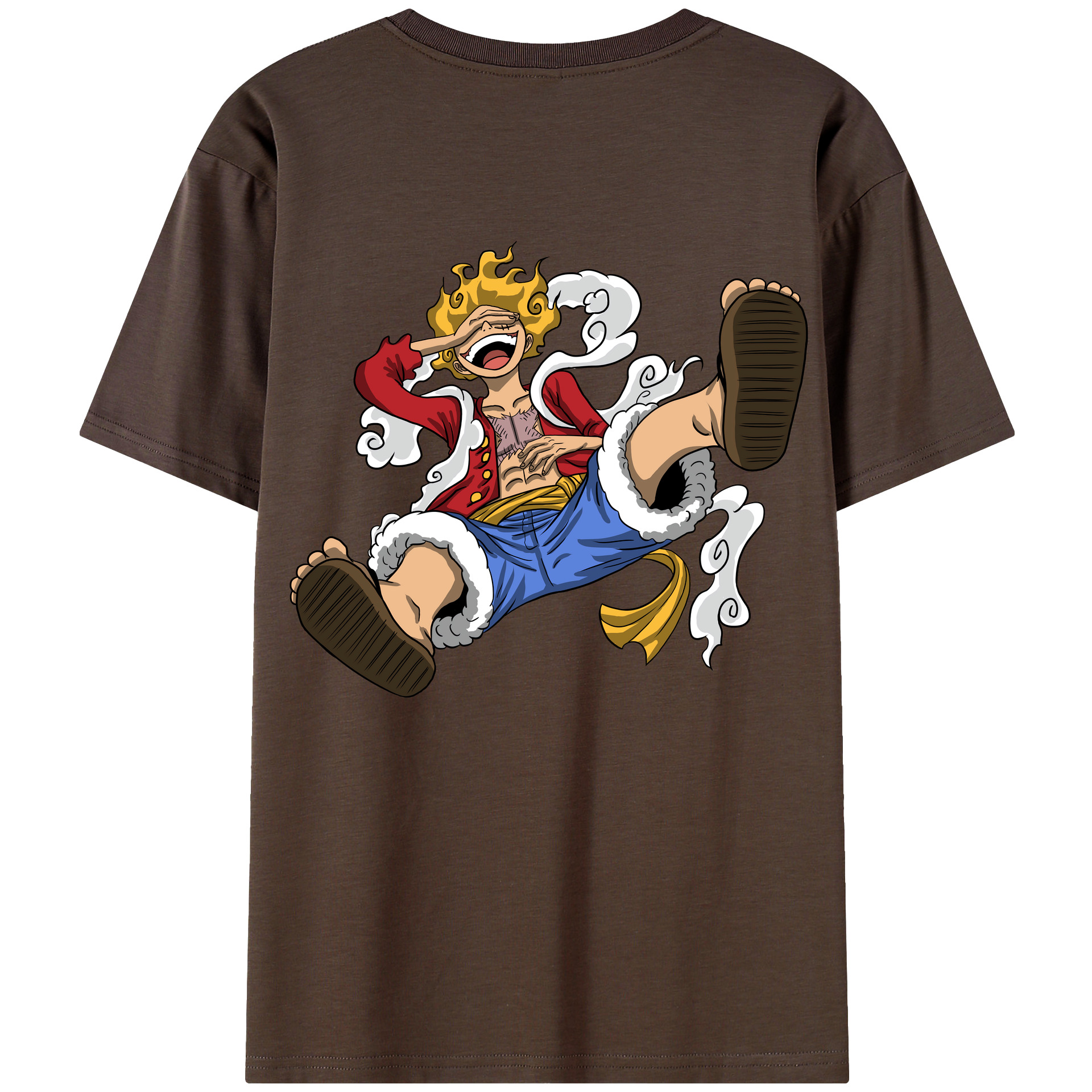 ワンピース モンキー・D・ルフィ ONE PIECE Monkey D. Luffy 綿100％半袖Tシャツ（背面プリント）