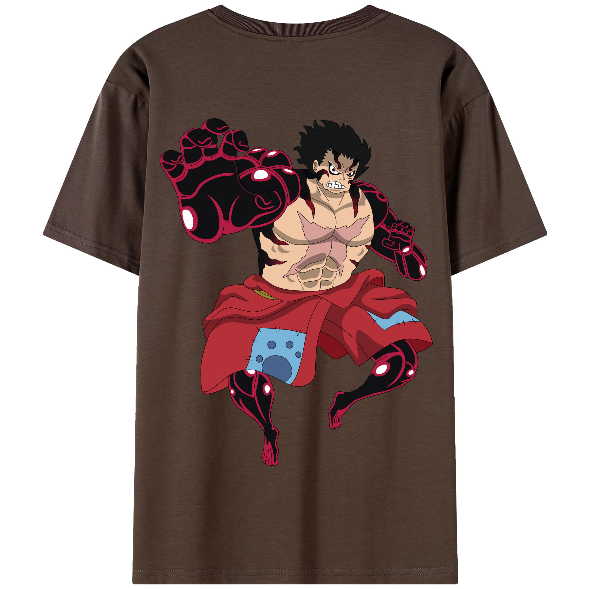ワンピース モンキー・D・ルフィ ONE PIECE Monkey D. Luffy 綿100％半袖Tシャツ（背面プリント）