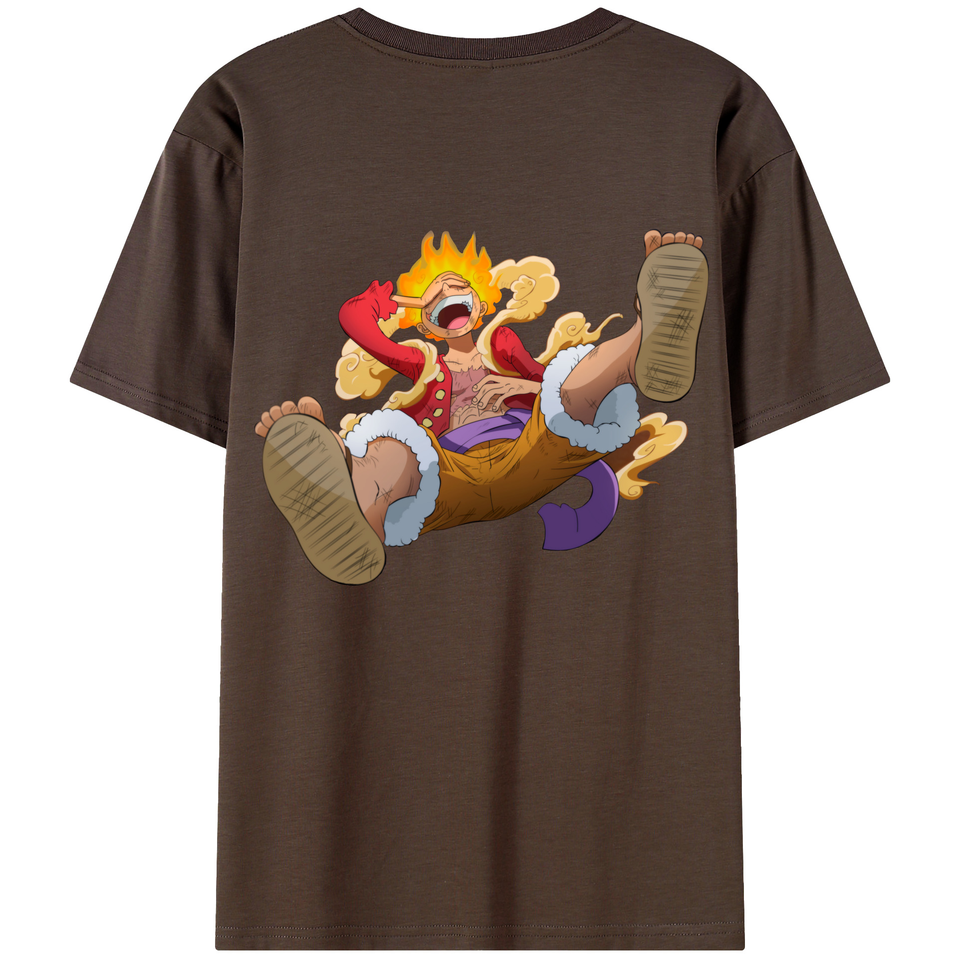 ワンピース モンキー・D・ルフィ ONE PIECE Monkey D. Luffy 綿100％半袖Tシャツ（背面プリント）