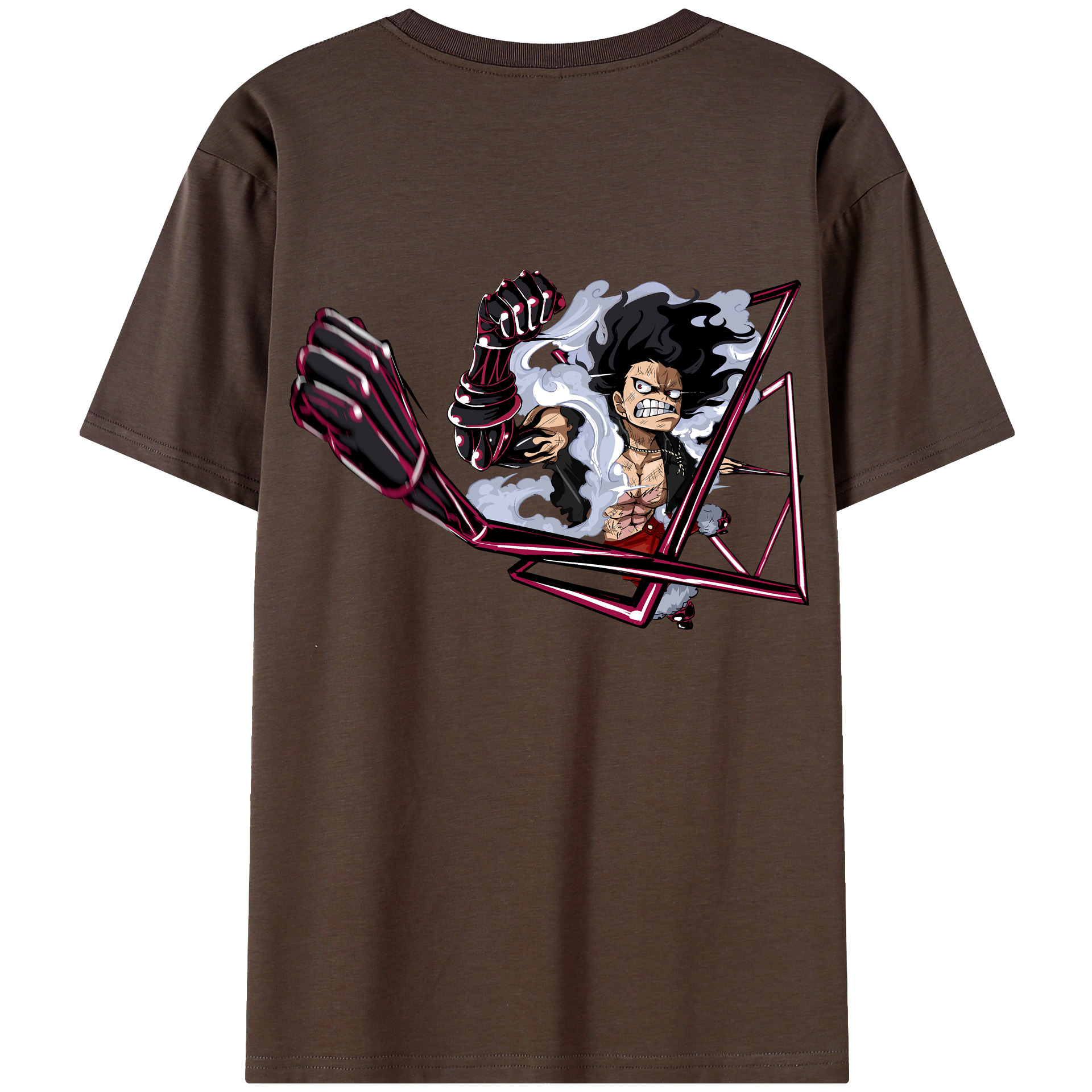 ワンピース モンキー・D・ルフィ ONE PIECE Monkey D. Luffy 綿100％半袖Tシャツ（背面プリント）