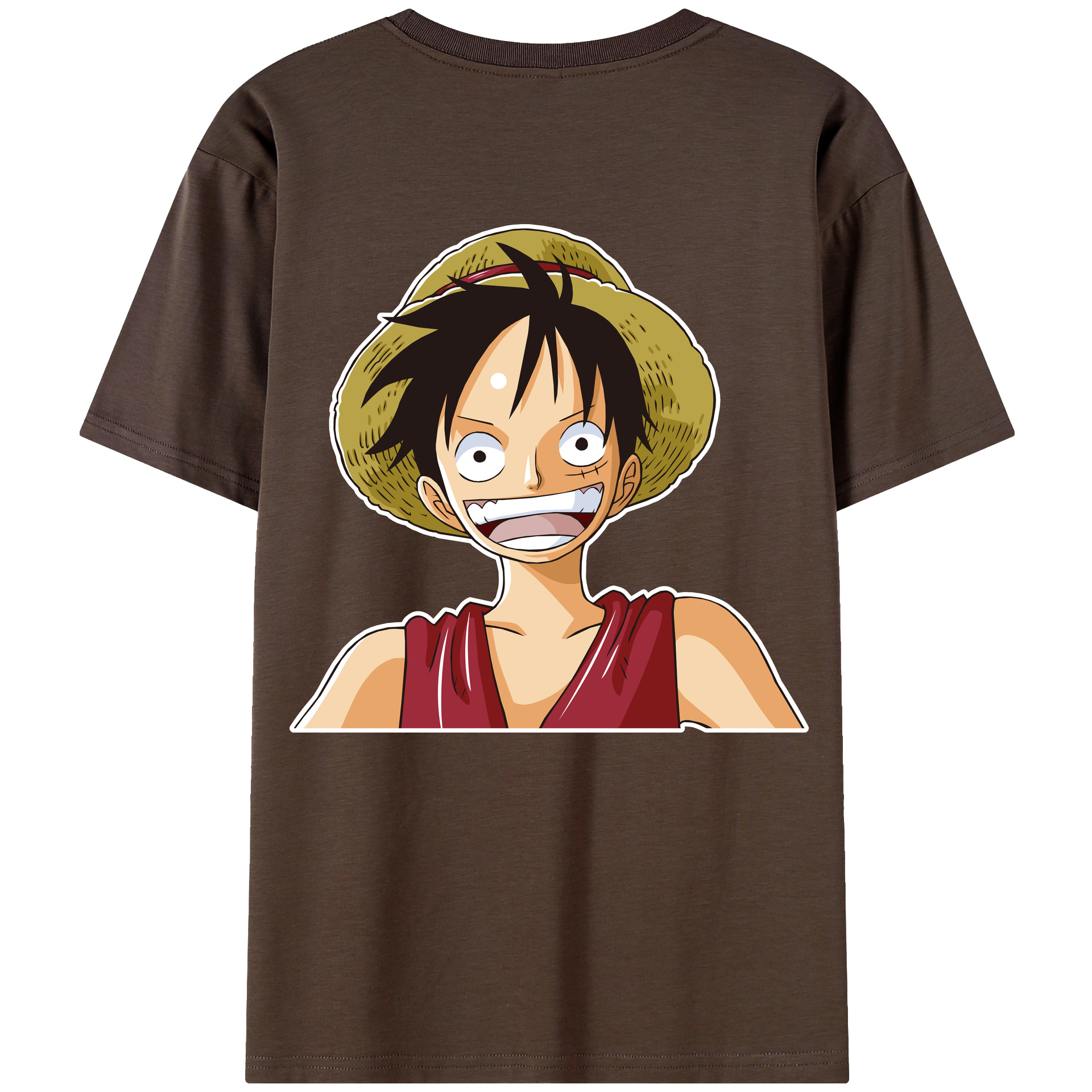 ワンピース モンキー・D・ルフィ ONE PIECE Monkey D. Luffy 綿100％半袖Tシャツ（背面プリント）