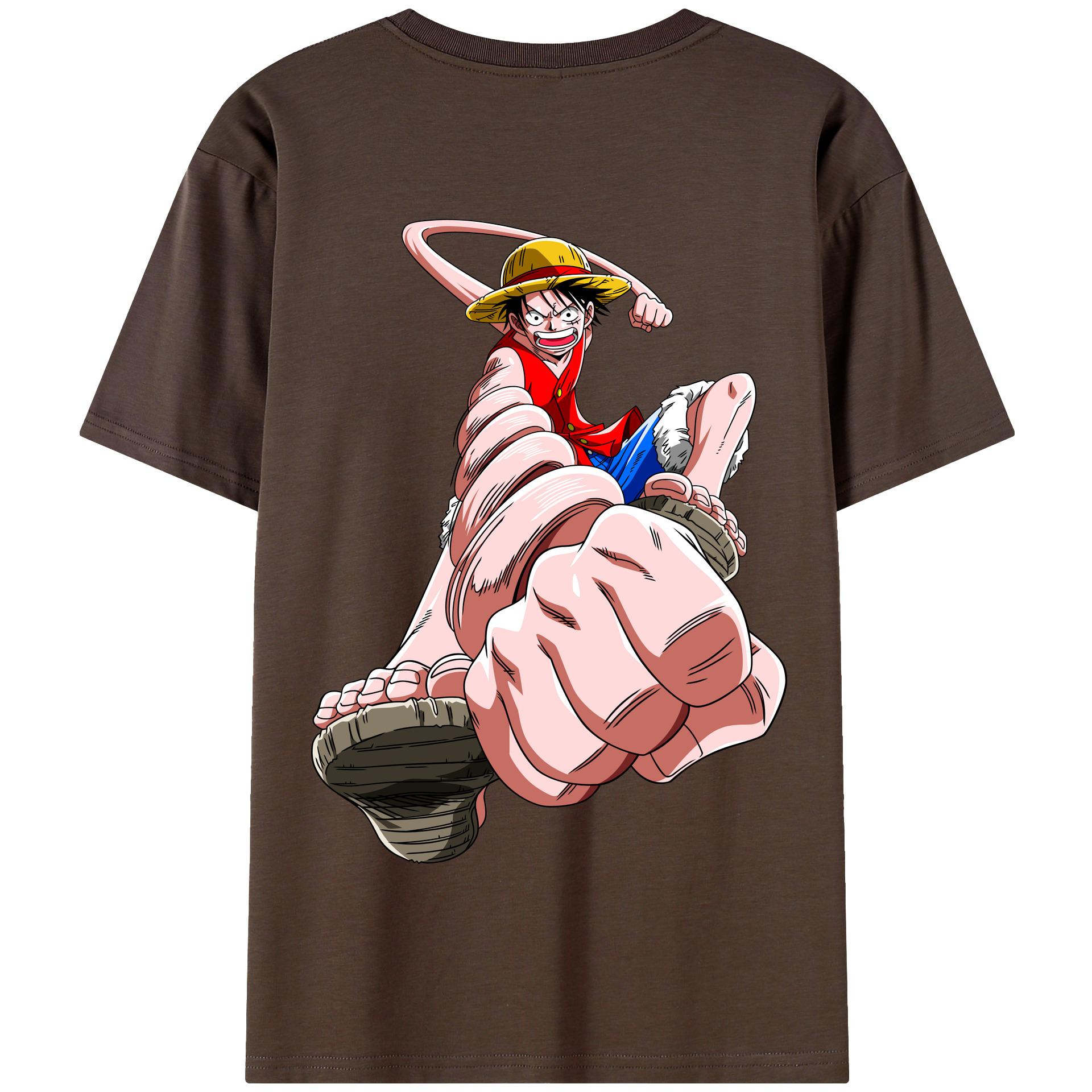 ワンピース モンキー・D・ルフィ ONE PIECE Monkey D. Luffy 綿100％半袖Tシャツ（背面プリント）