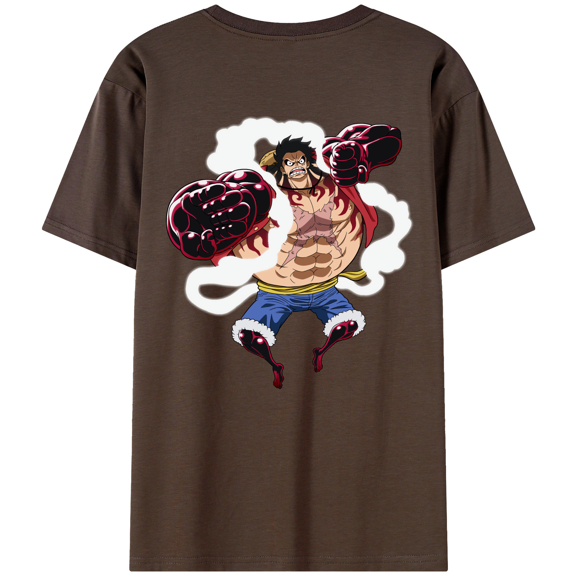 ワンピース モンキー・D・ルフィ ONE PIECE Monkey D. Luffy 綿100％半袖Tシャツ（背面プリント）