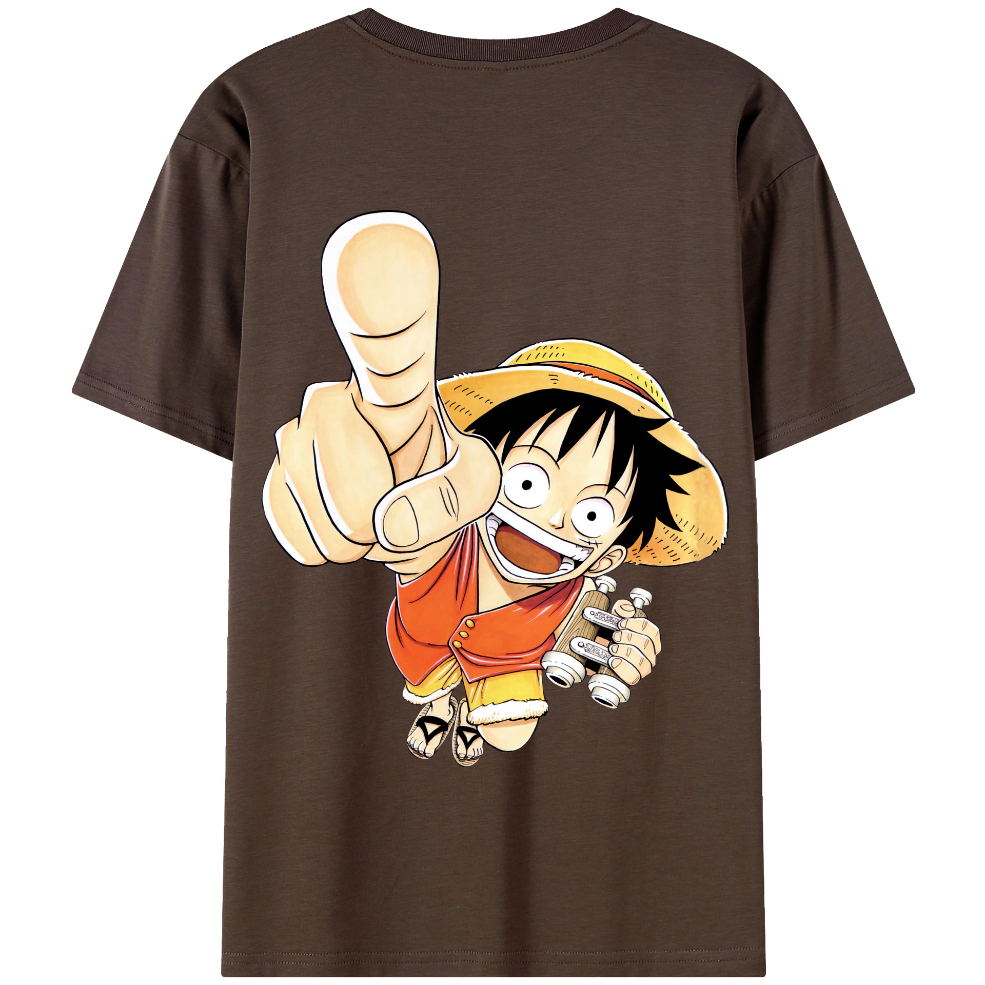 ワンピース モンキー・D・ルフィ ONE PIECE Monkey D. Luffy 綿100％半袖Tシャツ（背面プリント）