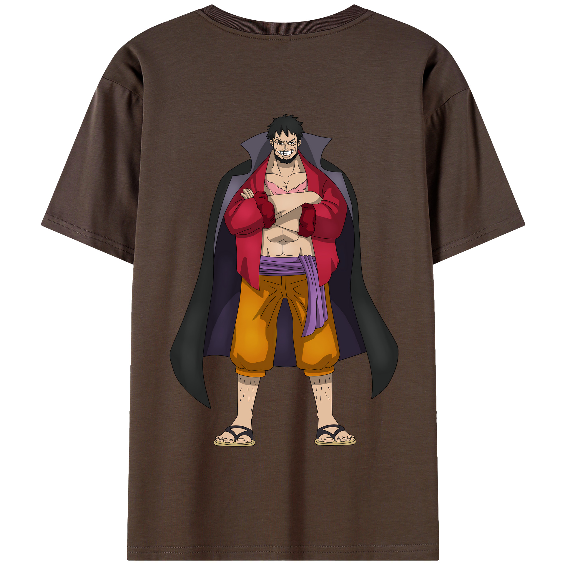 ワンピース モンキー・D・ルフィ ONE PIECE Monkey D. Luffy 綿100％半袖Tシャツ（背面プリント）
