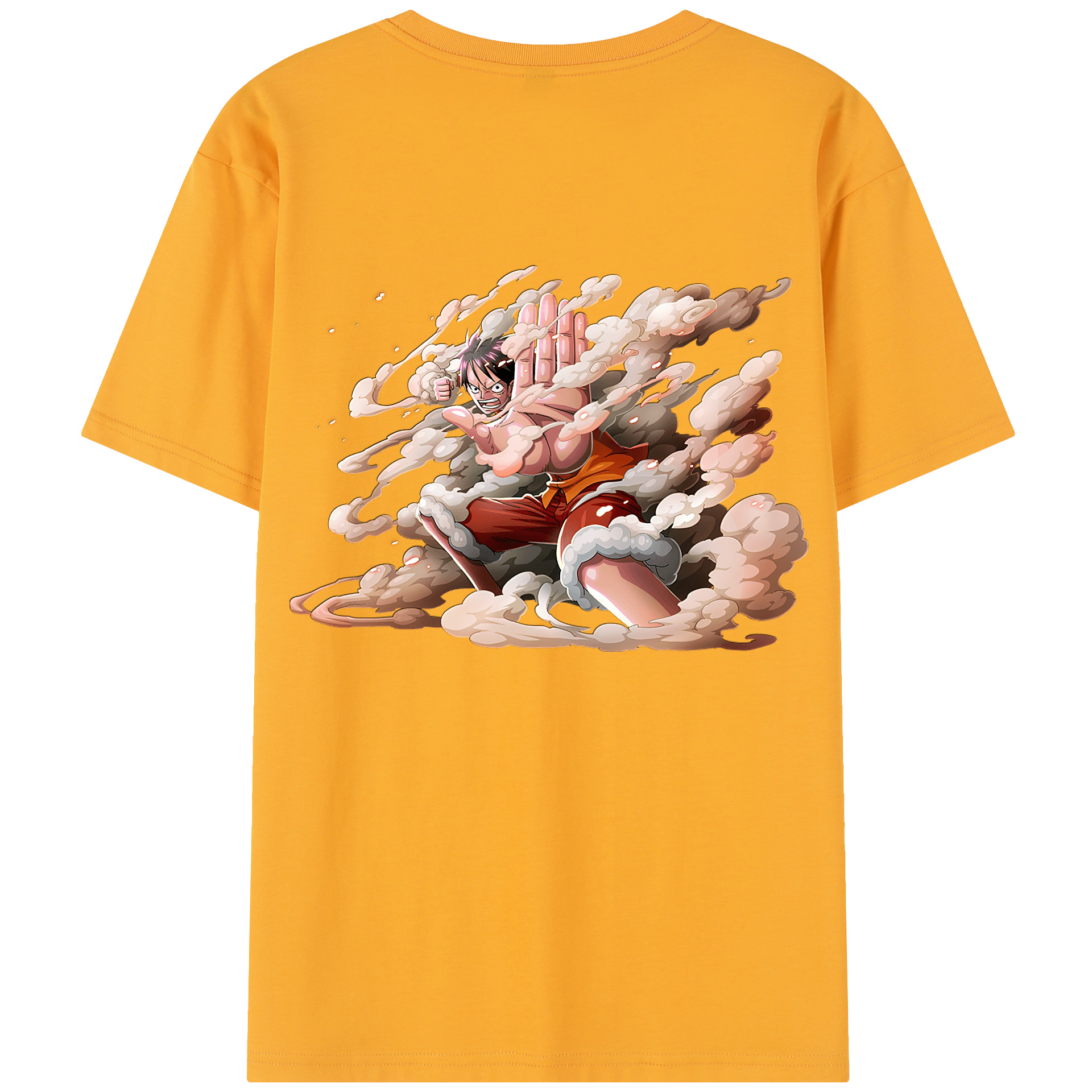 ワンピース モンキー・D・ルフィ ONE PIECE Monkey D. Luffy 綿100％半袖Tシャツ（背面プリント）