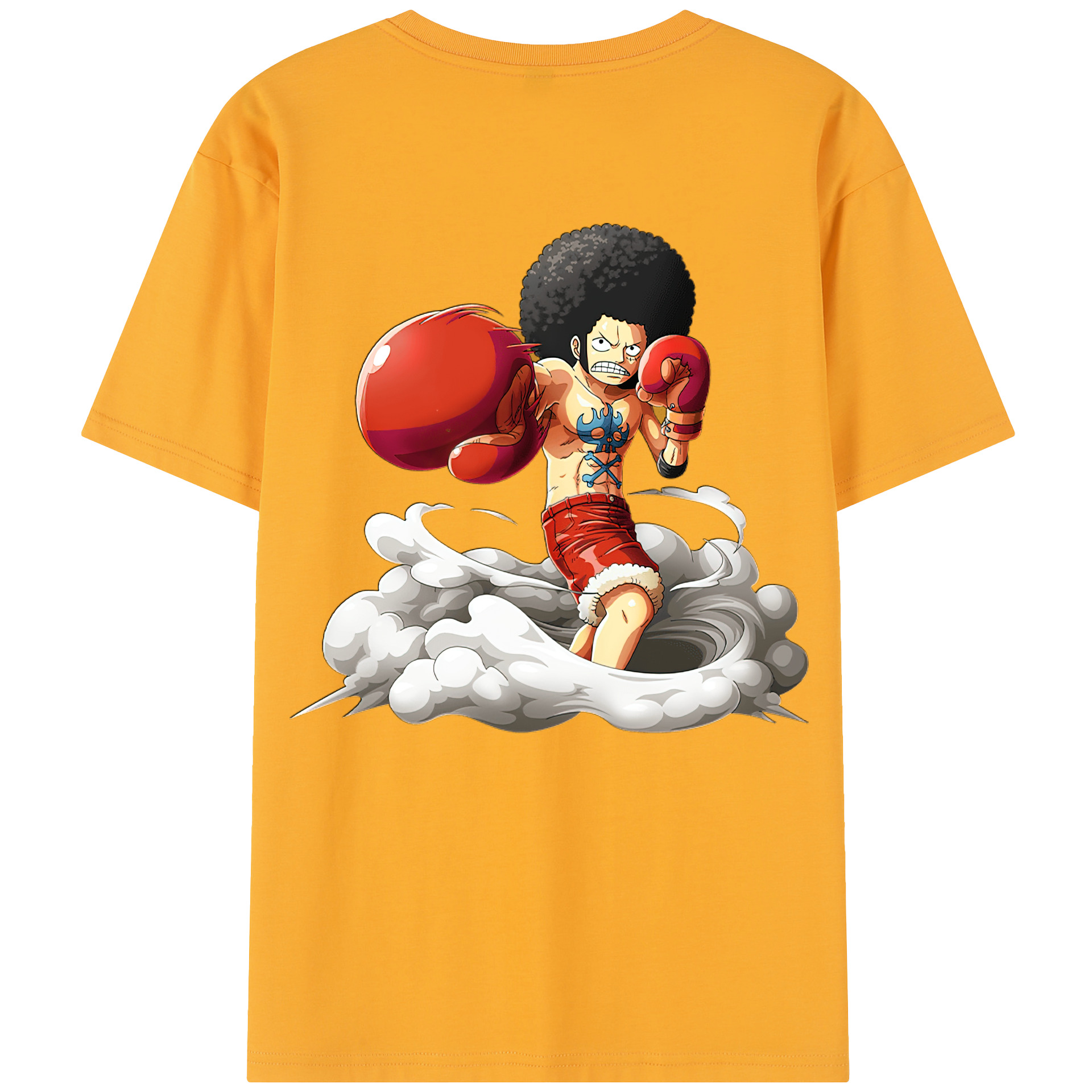 ワンピース モンキー・D・ルフィ ONE PIECE Monkey D. Luffy 綿100％半袖Tシャツ（背面プリント）
