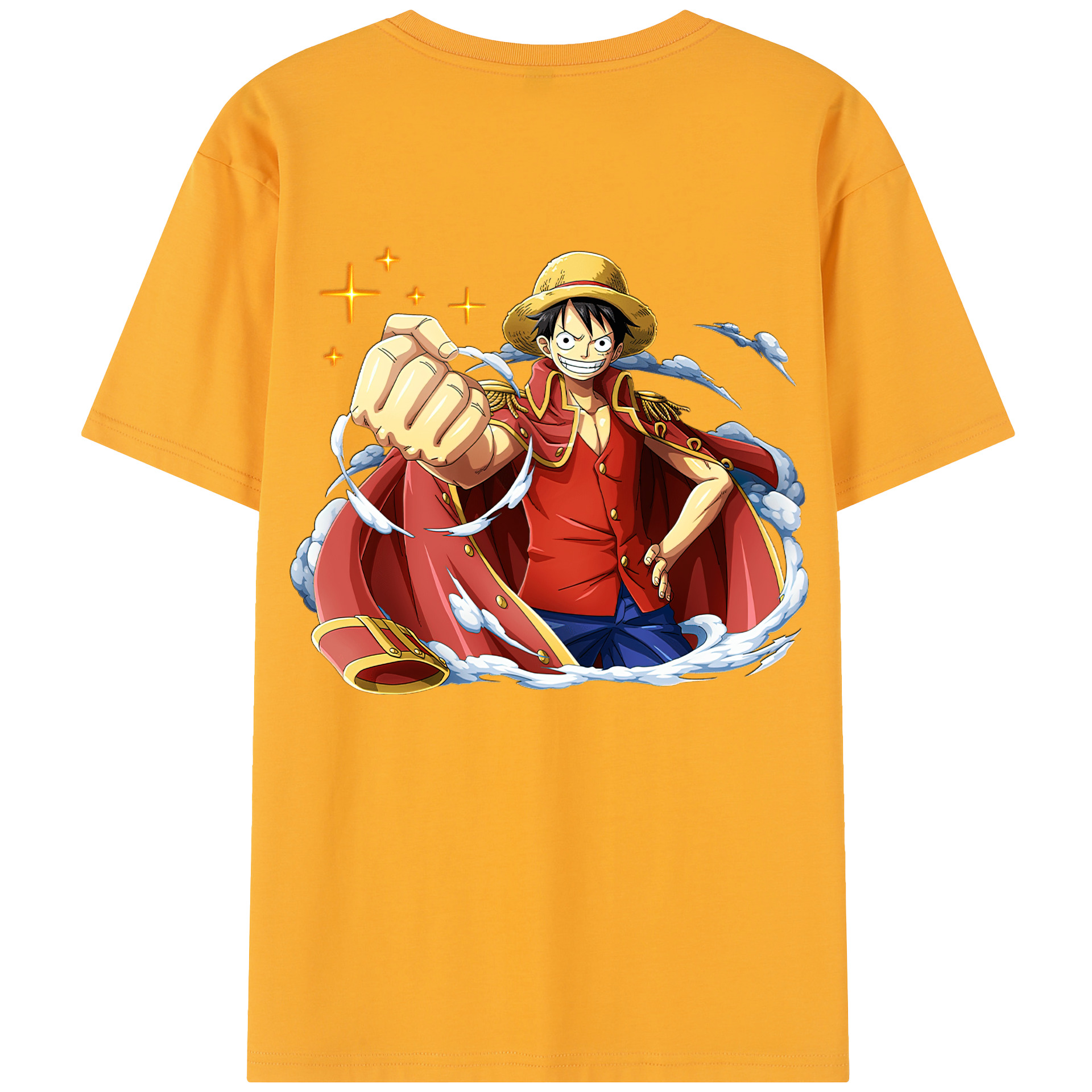 ワンピース モンキー・D・ルフィ ONE PIECE Monkey D. Luffy 綿100％半袖Tシャツ（背面プリント）