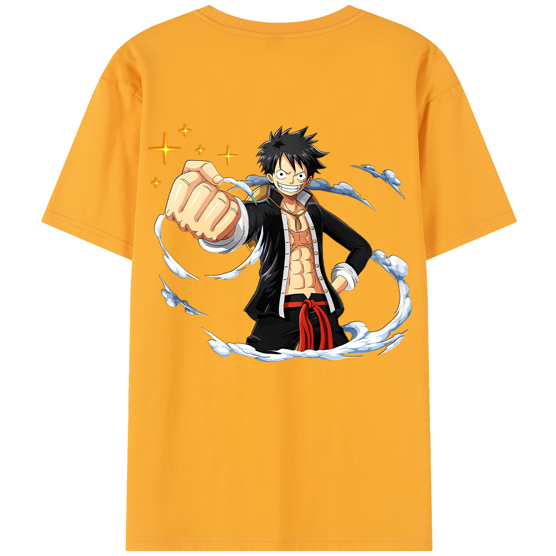 ワンピース モンキー・D・ルフィ ONE PIECE Monkey D. Luffy 綿100％半袖Tシャツ（背面プリント）
