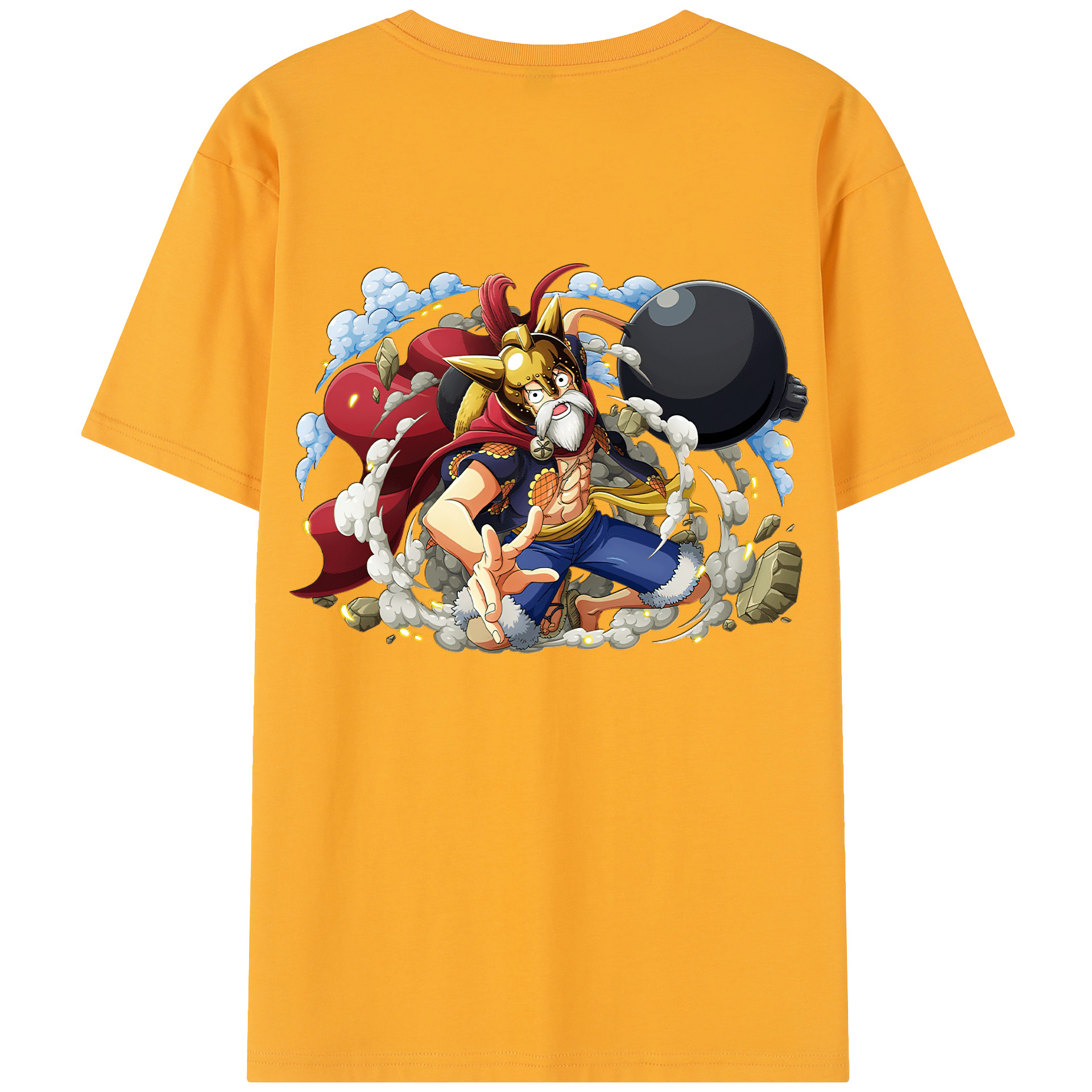 ワンピース モンキー・D・ルフィ ONE PIECE Monkey D. Luffy 綿100％半袖Tシャツ（背面プリント）