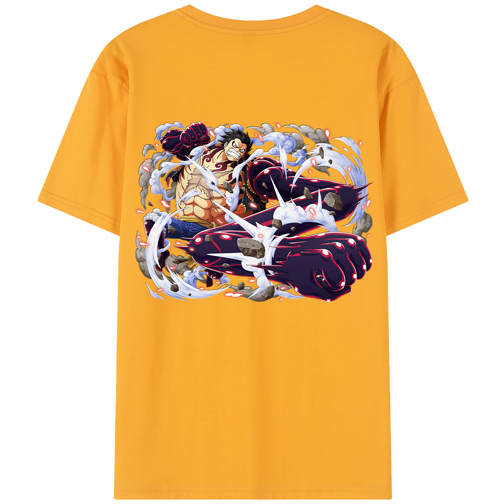 ワンピース モンキー・D・ルフィ ONE PIECE Monkey D. Luffy 綿100％半袖Tシャツ（背面プリント）