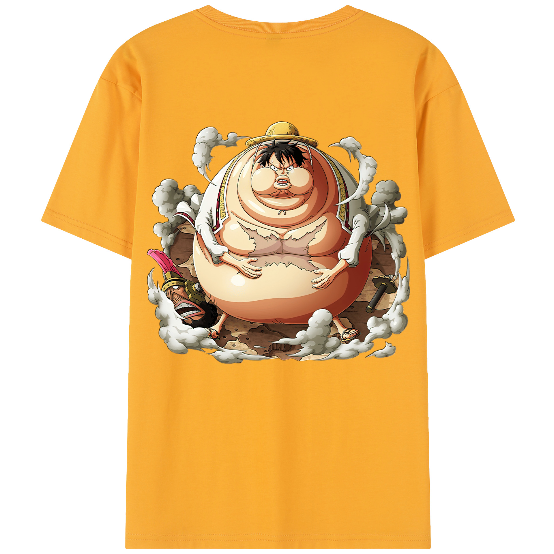 ワンピース モンキー・D・ルフィ ONE PIECE Monkey D. Luffy 綿100％半袖Tシャツ（背面プリント）