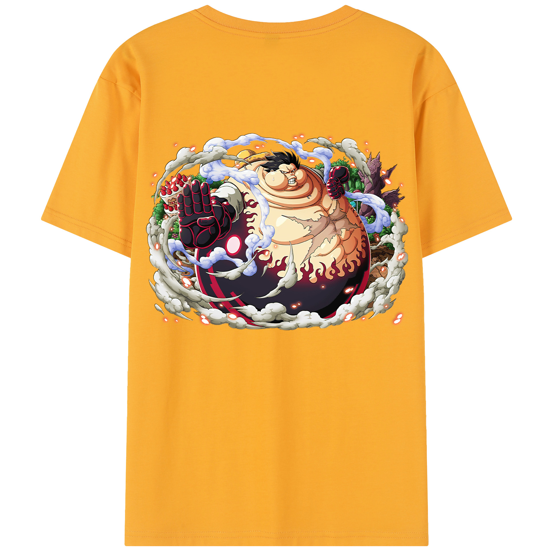 ワンピース モンキー・D・ルフィ ONE PIECE Monkey D. Luffy 綿100％半袖Tシャツ（背面プリント）