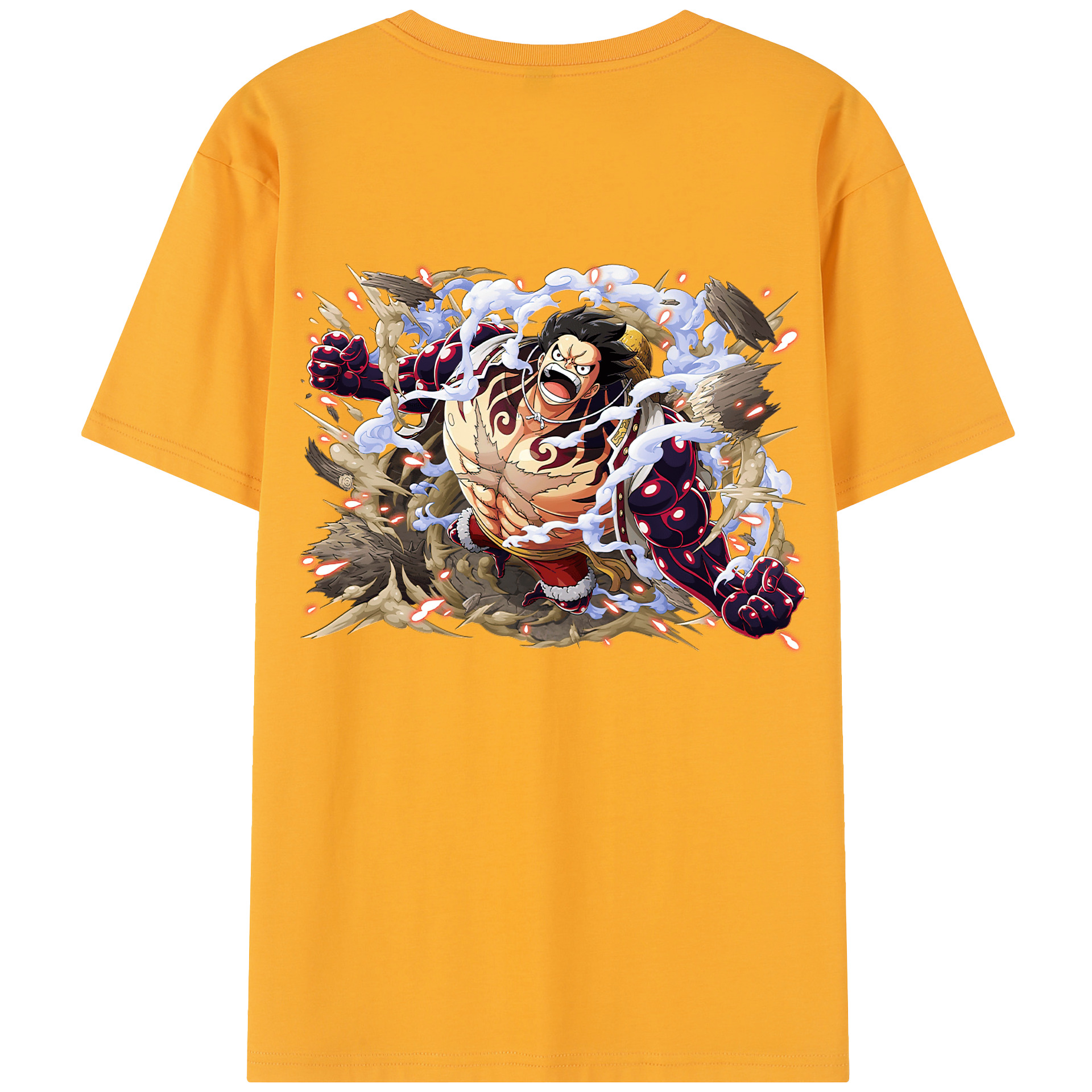 ワンピース モンキー・D・ルフィ ONE PIECE Monkey D. Luffy 綿100％半袖Tシャツ（背面プリント）