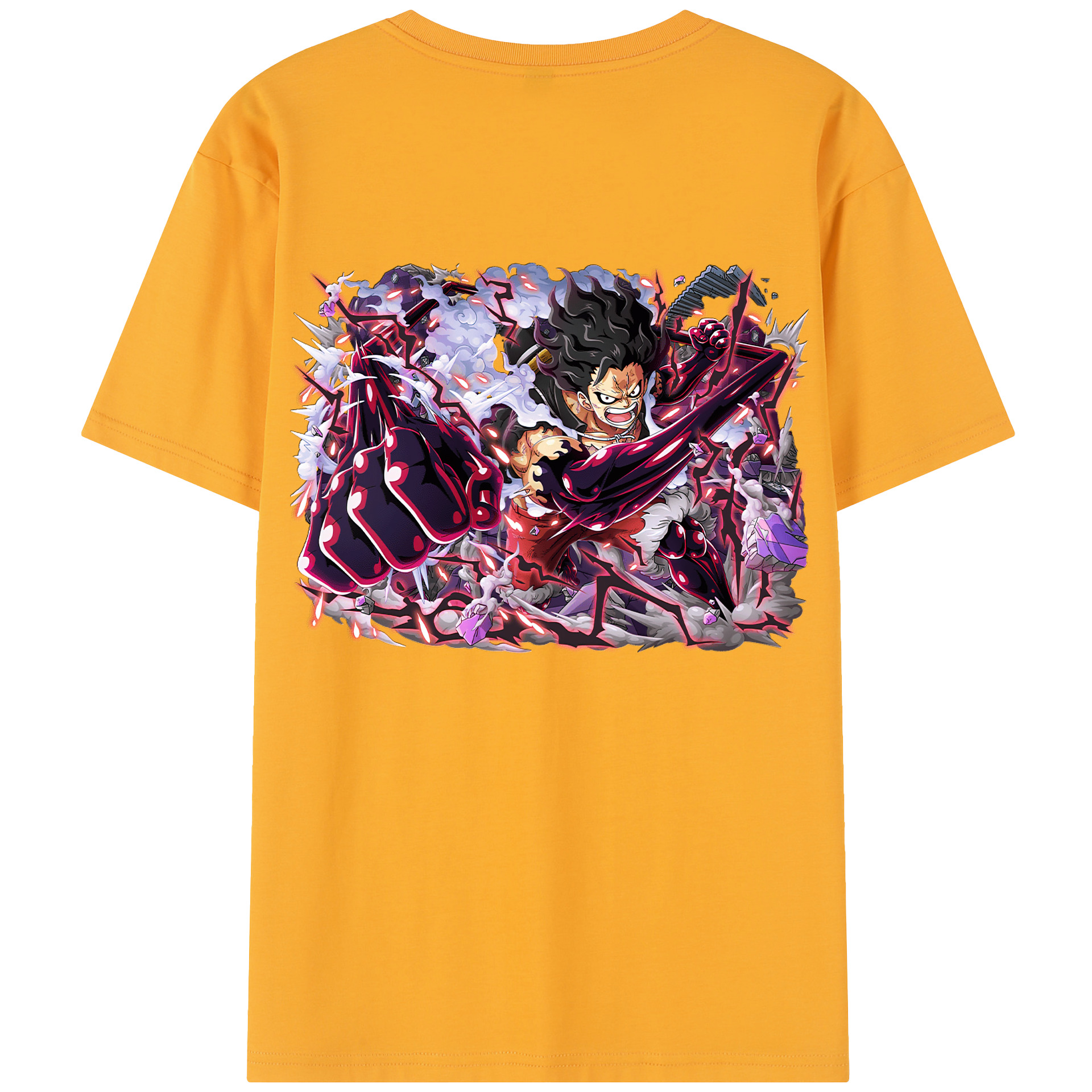 ワンピース モンキー・D・ルフィ ONE PIECE Monkey D. Luffy 綿100％半袖Tシャツ（背面プリント）