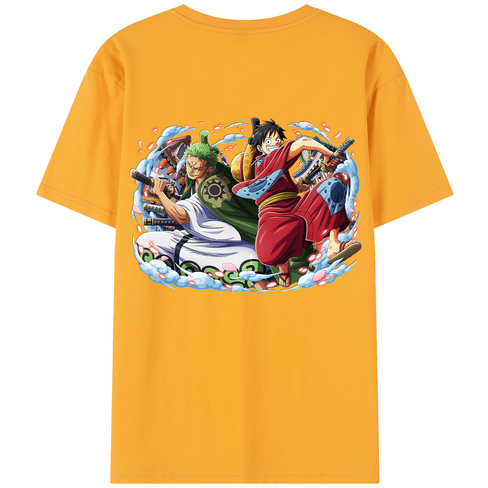 （画像用） ワンピース モンキー・D・ルフィ ONE PIECE Monkey D. Luffy 綿100％半袖Tシャツ（背面プリント）