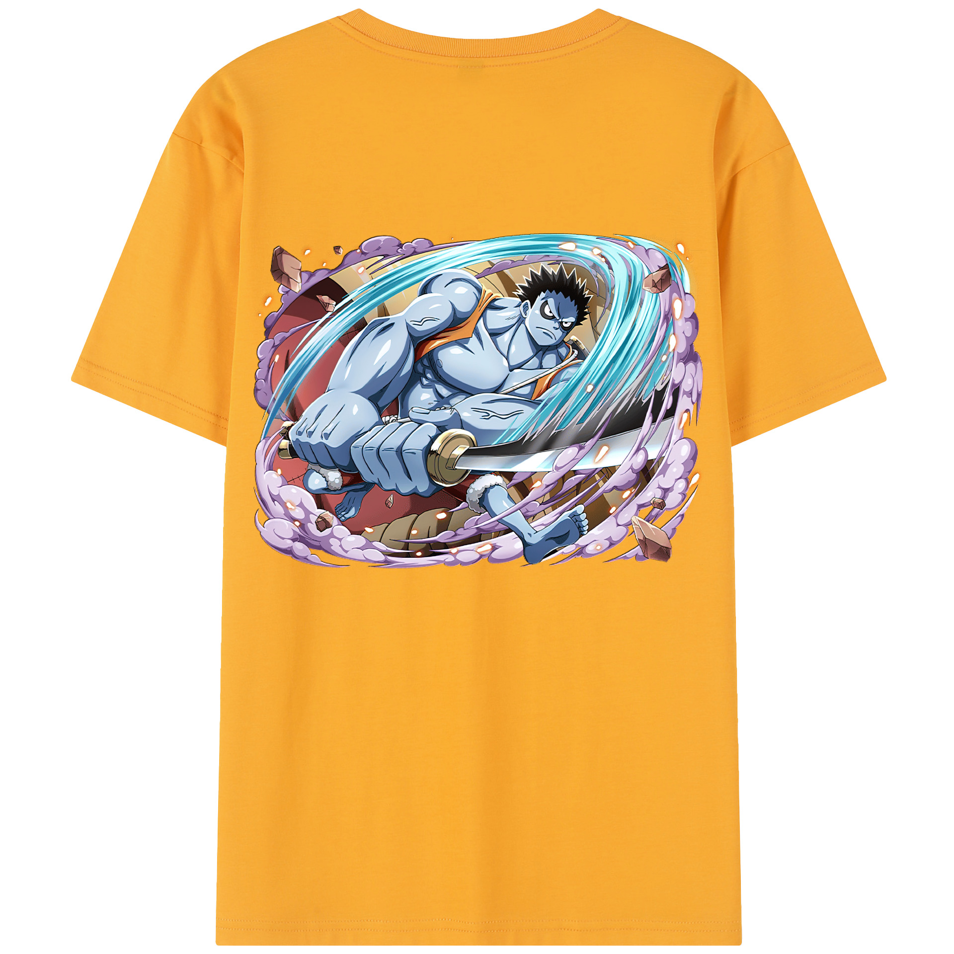 ワンピース モンキー・D・ルフィ ONE PIECE Monkey D. Luffy 綿100％半袖Tシャツ（背面プリント）