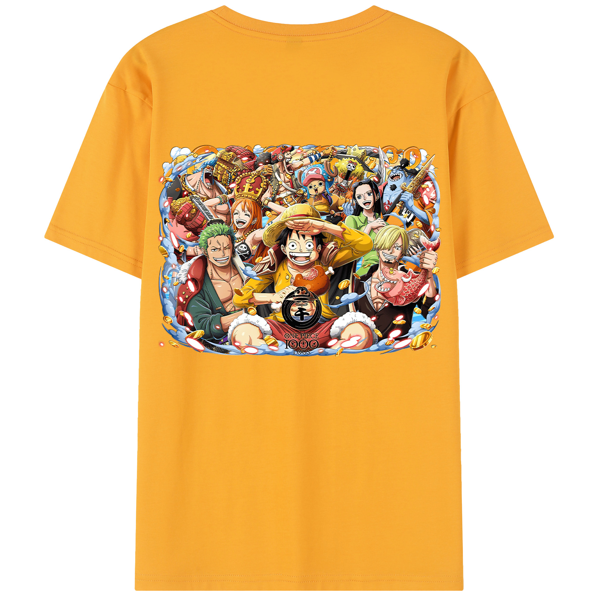 ワンピース モンキー・D・ルフィ ONE PIECE Monkey D. Luffy 綿100％半袖Tシャツ（背面プリント）