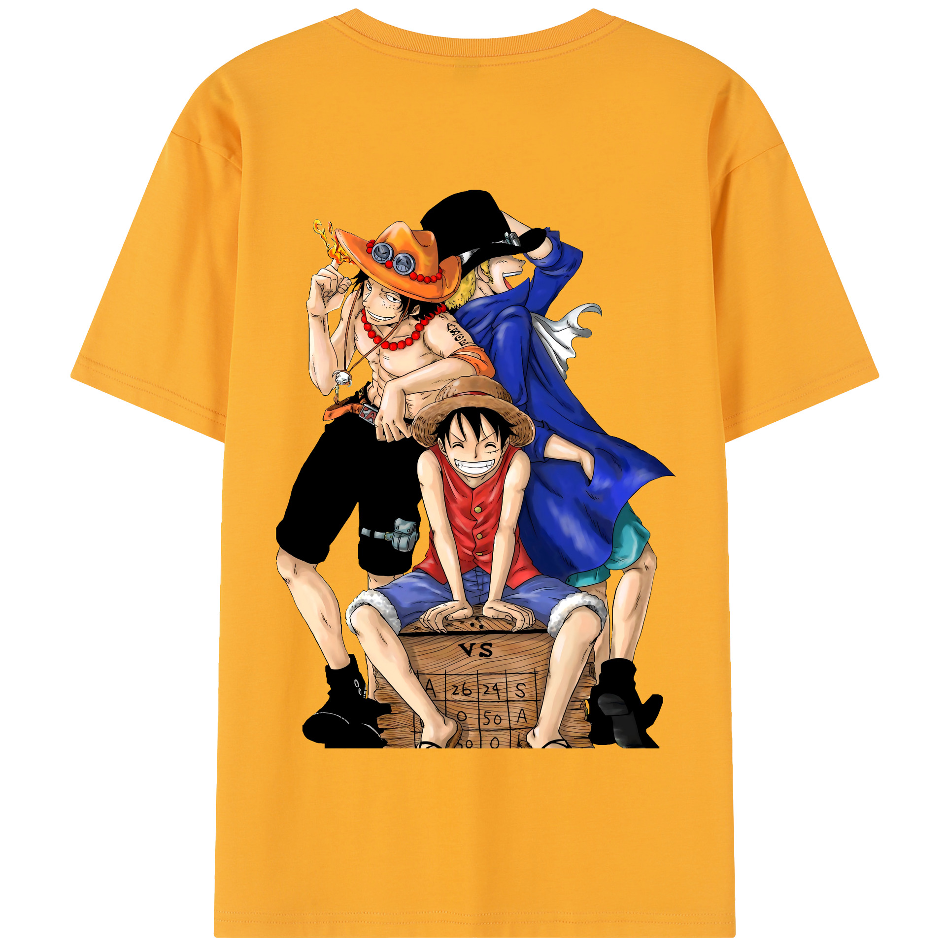 ワンピース モンキー・D・ルフィ ONE PIECE Monkey D. Luffy 綿100％半袖Tシャツ（背面プリント）