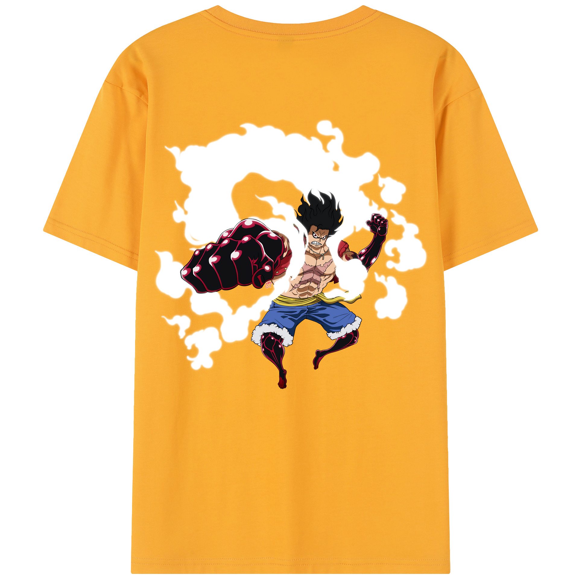ワンピース モンキー・D・ルフィ ONE PIECE Monkey D. Luffy 綿100％半袖Tシャツ（背面プリント）