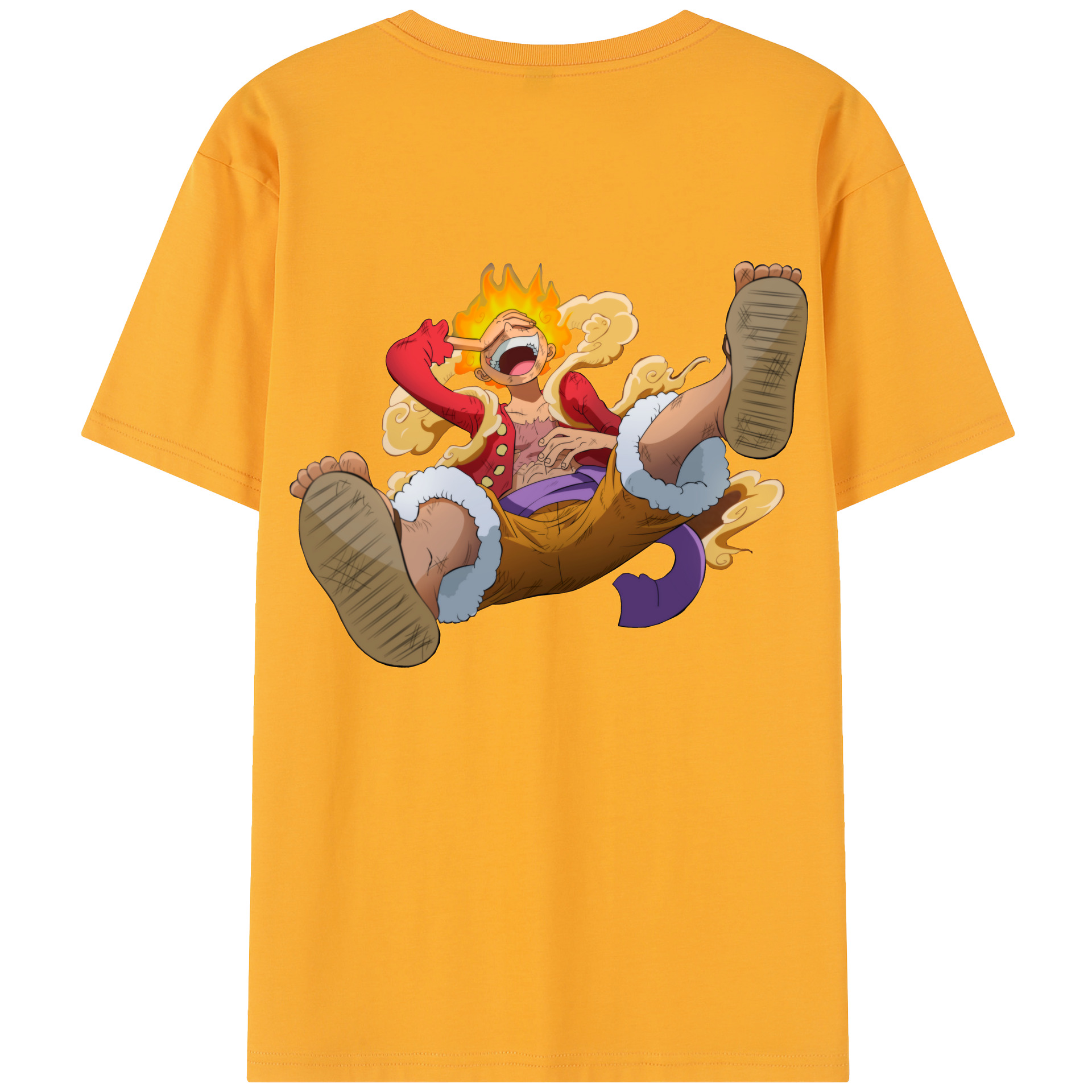 ワンピース モンキー・D・ルフィ ONE PIECE Monkey D. Luffy 綿100％半袖Tシャツ（背面プリント）