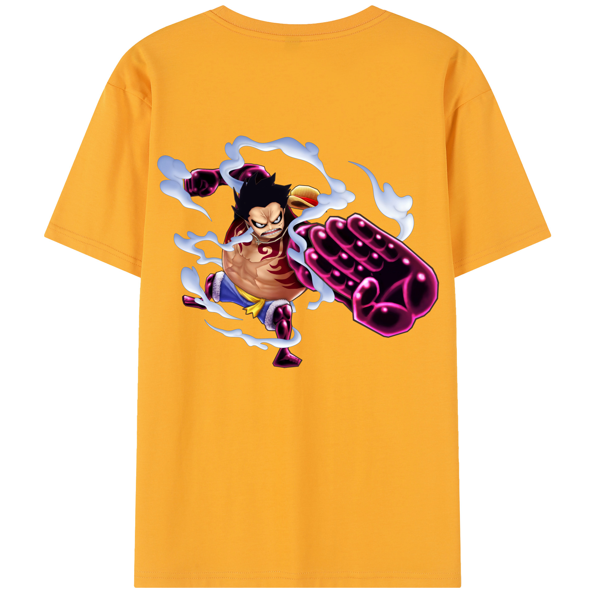 ワンピース モンキー・D・ルフィ ONE PIECE Monkey D. Luffy 綿100％半袖Tシャツ（背面プリント）