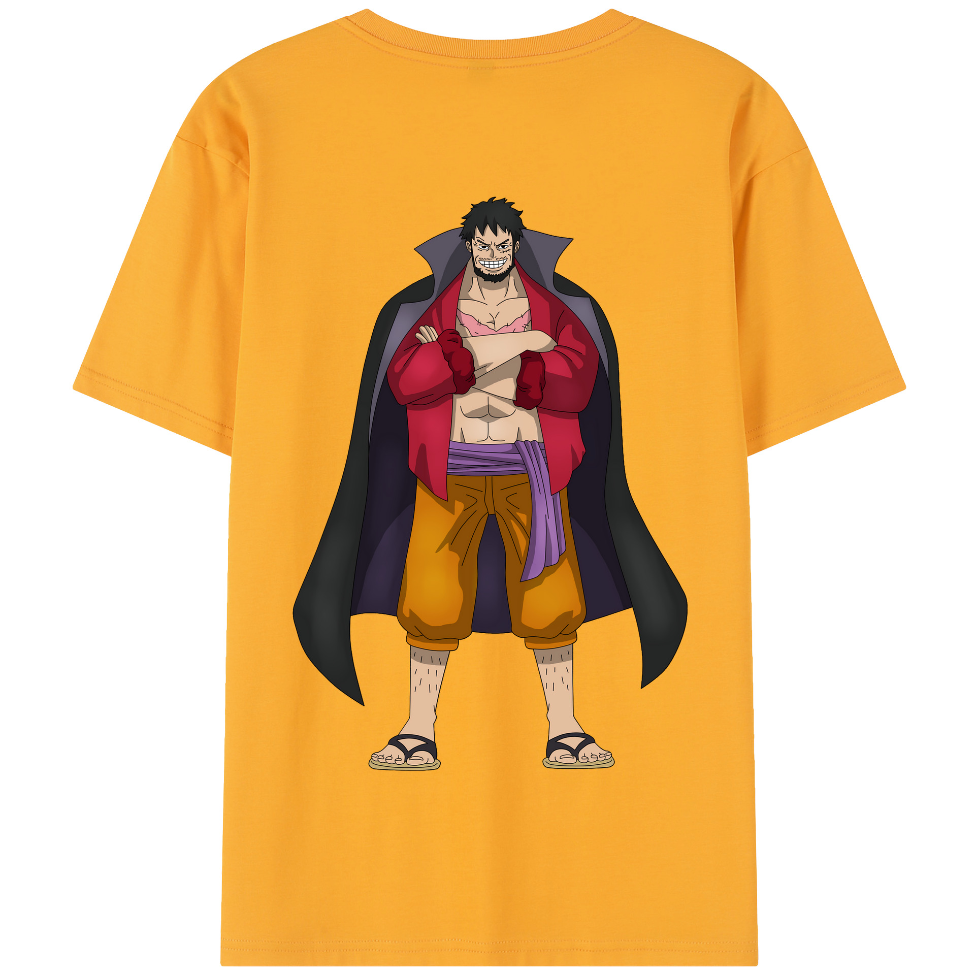 ワンピース モンキー・D・ルフィ ONE PIECE Monkey D. Luffy 綿100％半袖Tシャツ（背面プリント）
