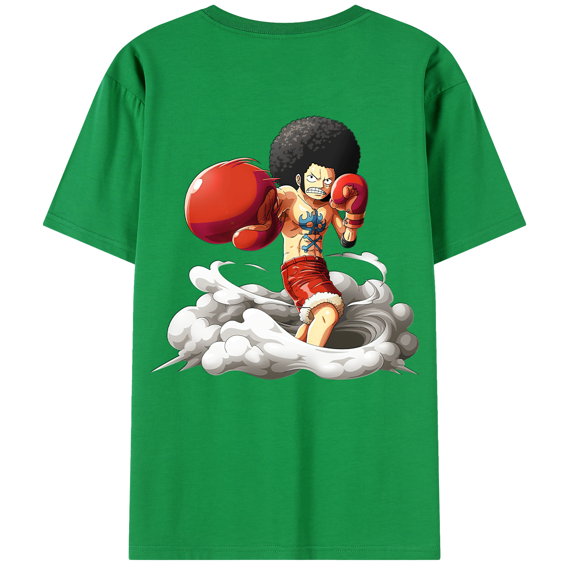 ワンピース モンキー・D・ルフィ ONE PIECE Monkey D. Luffy 綿100％半袖Tシャツ（背面プリント）