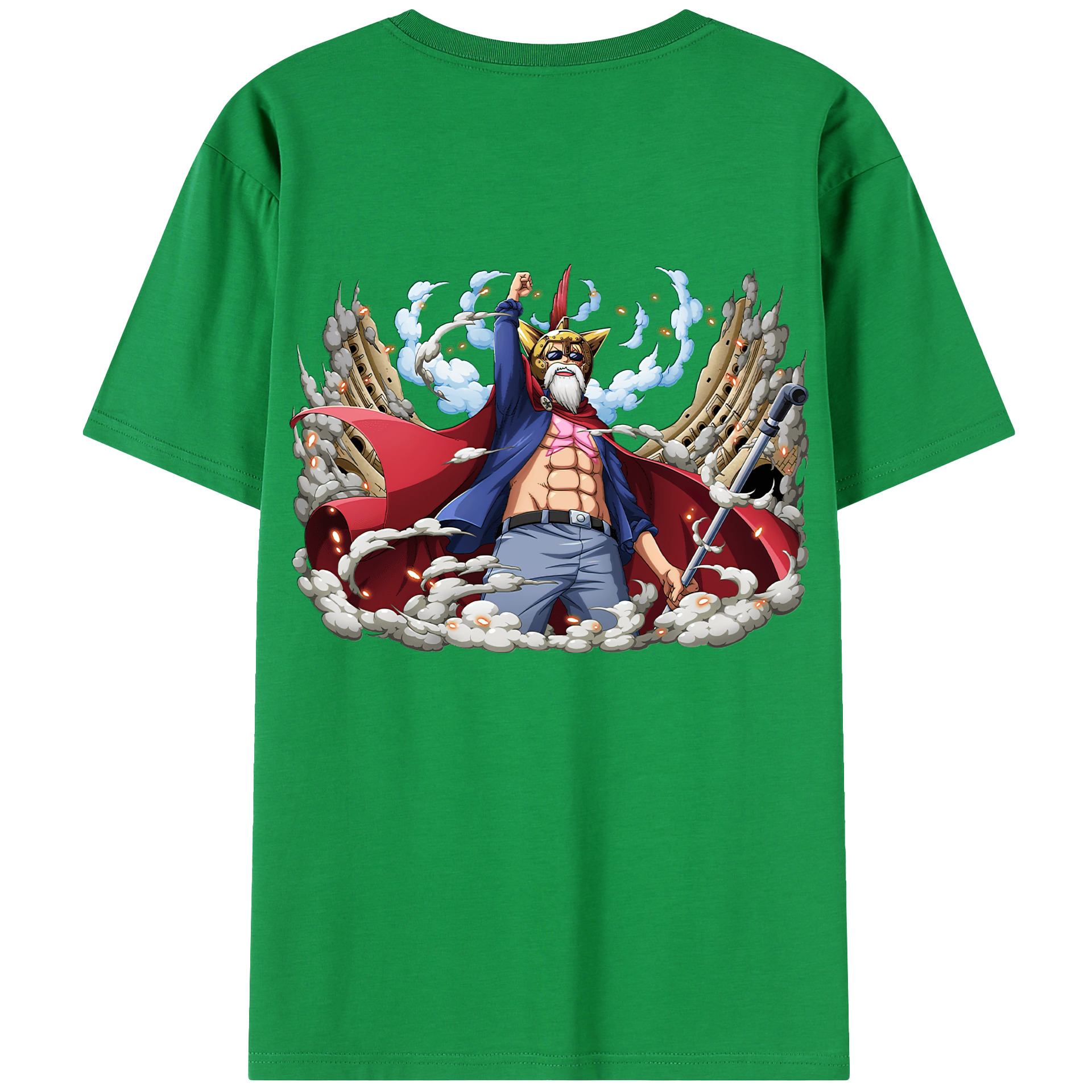 ワンピース モンキー・D・ルフィ ONE PIECE Monkey D. Luffy 綿100％半袖Tシャツ（背面プリント）