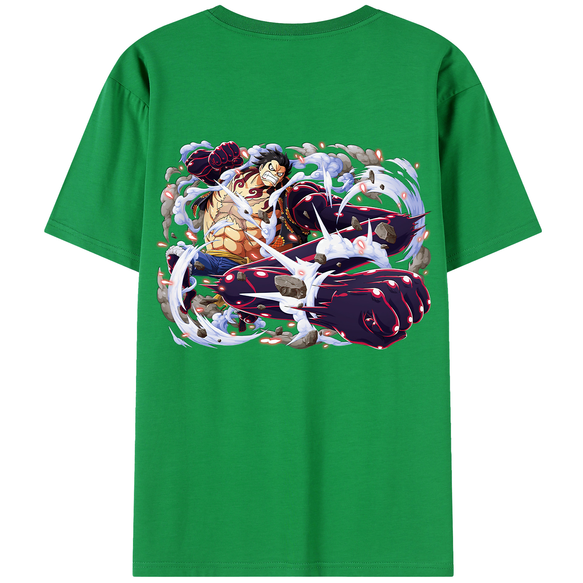 ワンピース モンキー・D・ルフィ ONE PIECE Monkey D. Luffy 綿100％半袖Tシャツ（背面プリント）
